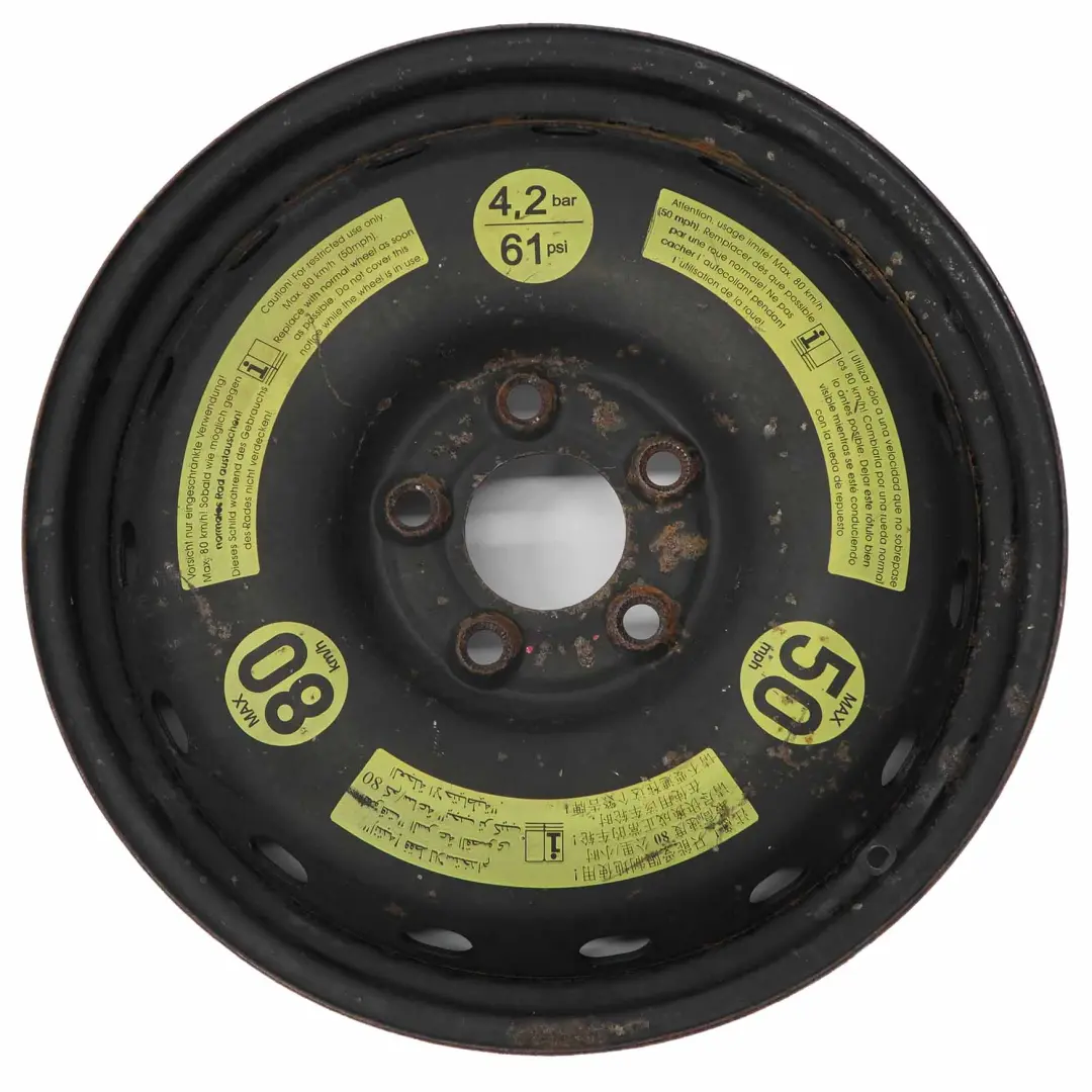 Mercedes W169 W245 Compact Spare Wheel Steel 16'' 3,5J ET:32 - SKU A1694000802-4 - Part number A1694000802