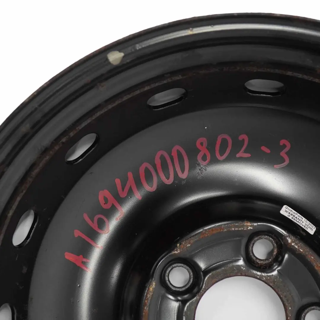 Spare Wheel Steel 16'' 3,5J ET:32 to Mercedes W169 W245 Compact with Part number A1694000802 Mercedes W169 W245 Compact Spare Wheel Steel 16'' 3,5J ET:32 - SKU A1694000802-4 - Part number A1694000802