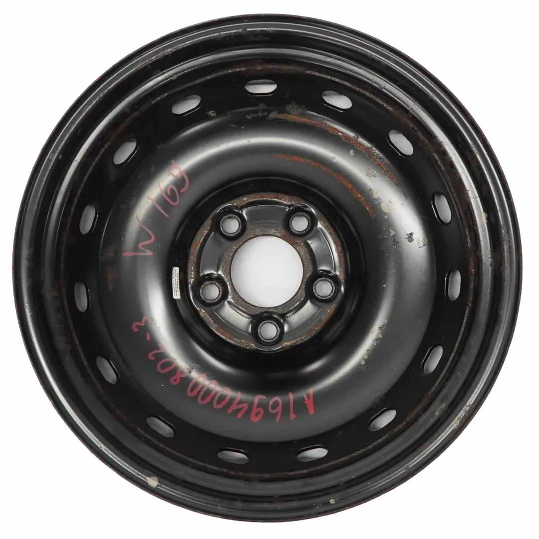 Rueda de repuesto compacta Acero 16'' 3,5J ET:32 para Mercedes W169 W245 con número de pieza A1694000802 Mercedes W169 W245 Rueda de repuesto compacta Acero 16'' 3,5J ET:32 - SKU A1694000802-4 - Número de pieza A1694000802