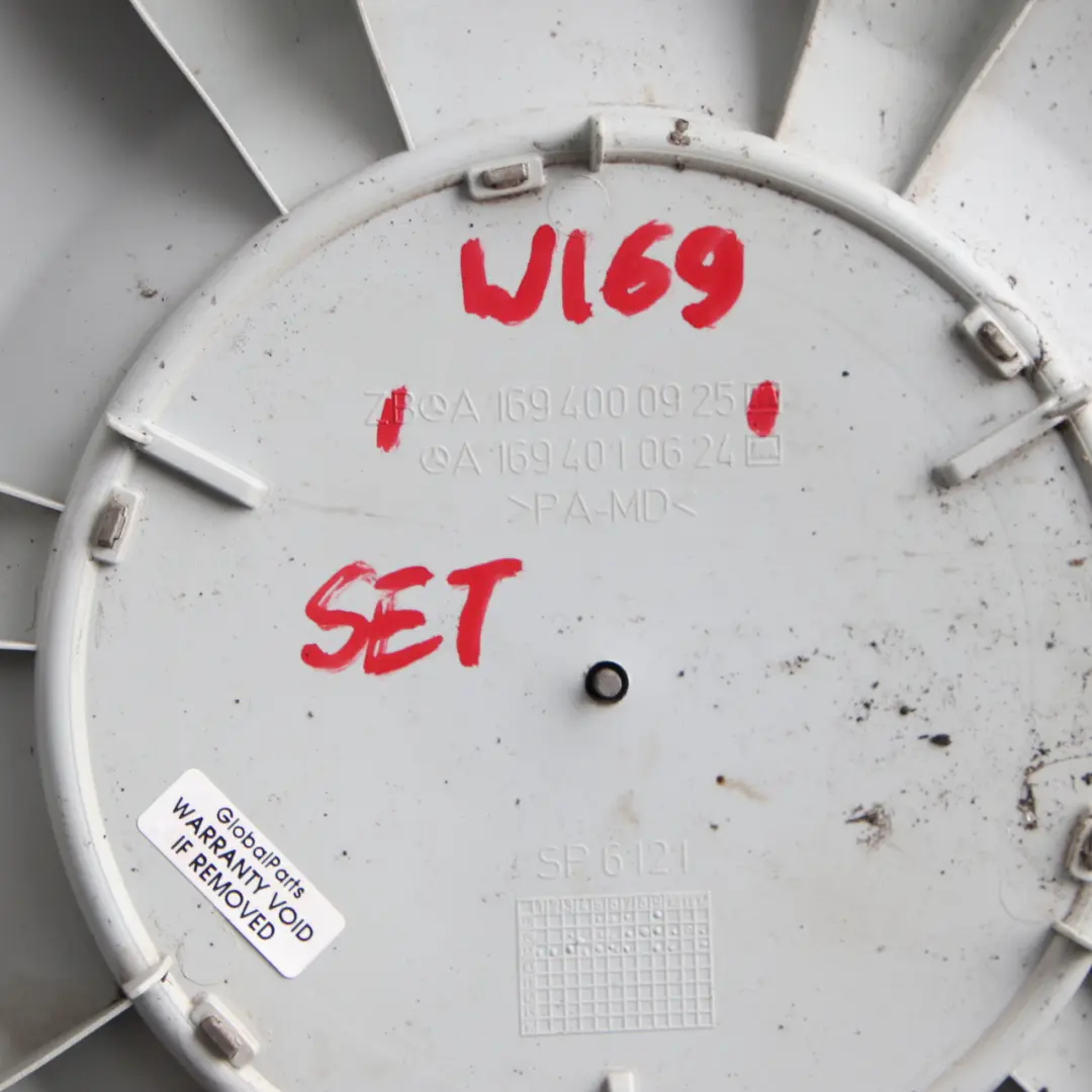 Cap Mercedes W169 15'' Centre Trim Hub Cover Silver to Wheel with Part number A1694000925 Wheel Cap Mercedes W169 15'' Centre Trim Hub Cover Silver - SKU A1694000925-SET - Part number A1694000925