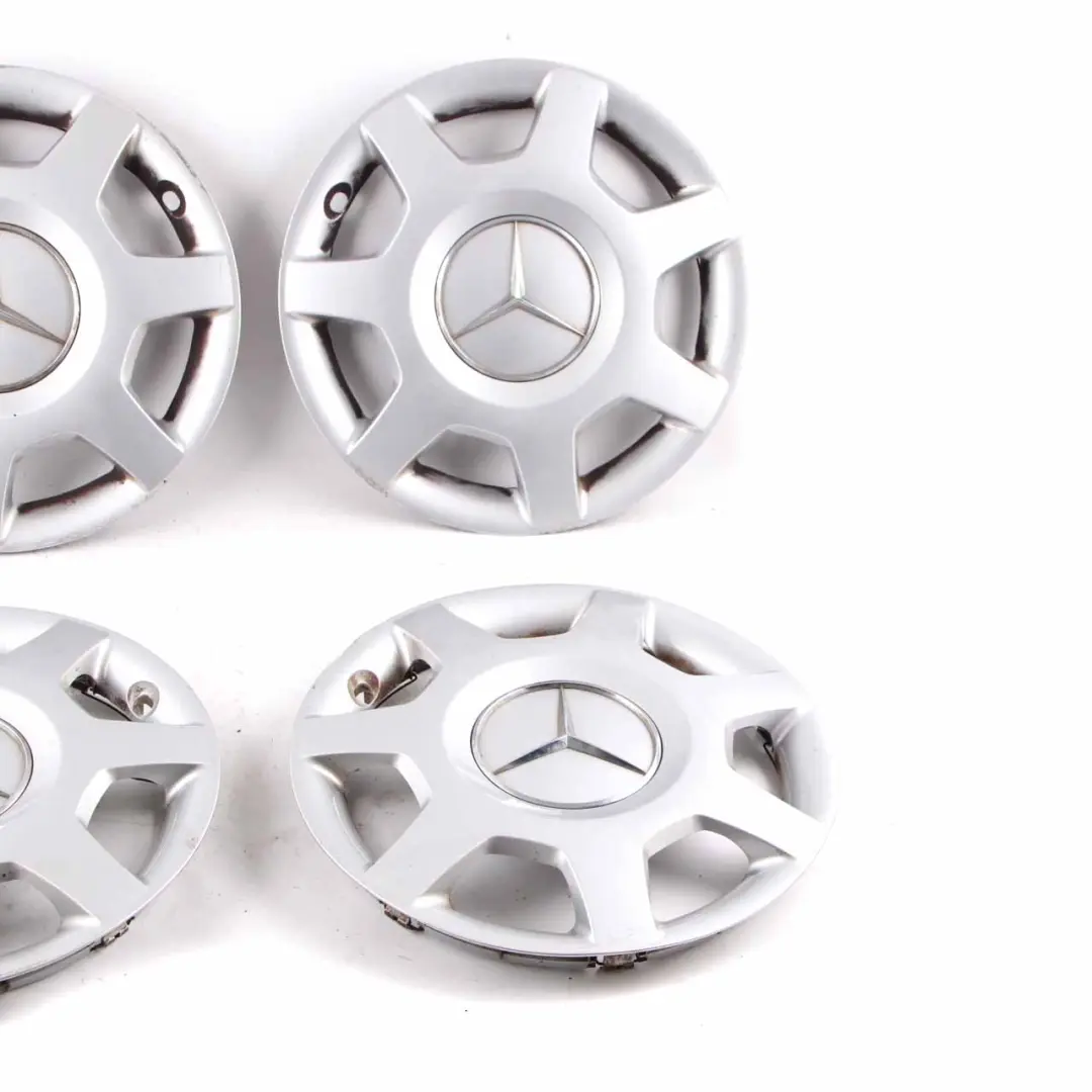 Wheel Cap Mercedes W169 15'' Centre Trim Hub Cover Silver - SKU A1694000925-SET - Part number A1694000925