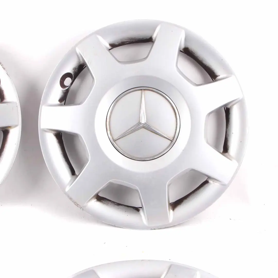Cap Mercedes W169 15'' Centre Trim Hub Cover Silver to Wheel with Part number A1694000925 Wheel Cap Mercedes W169 15'' Centre Trim Hub Cover Silver - SKU A1694000925-SET - Part number A1694000925