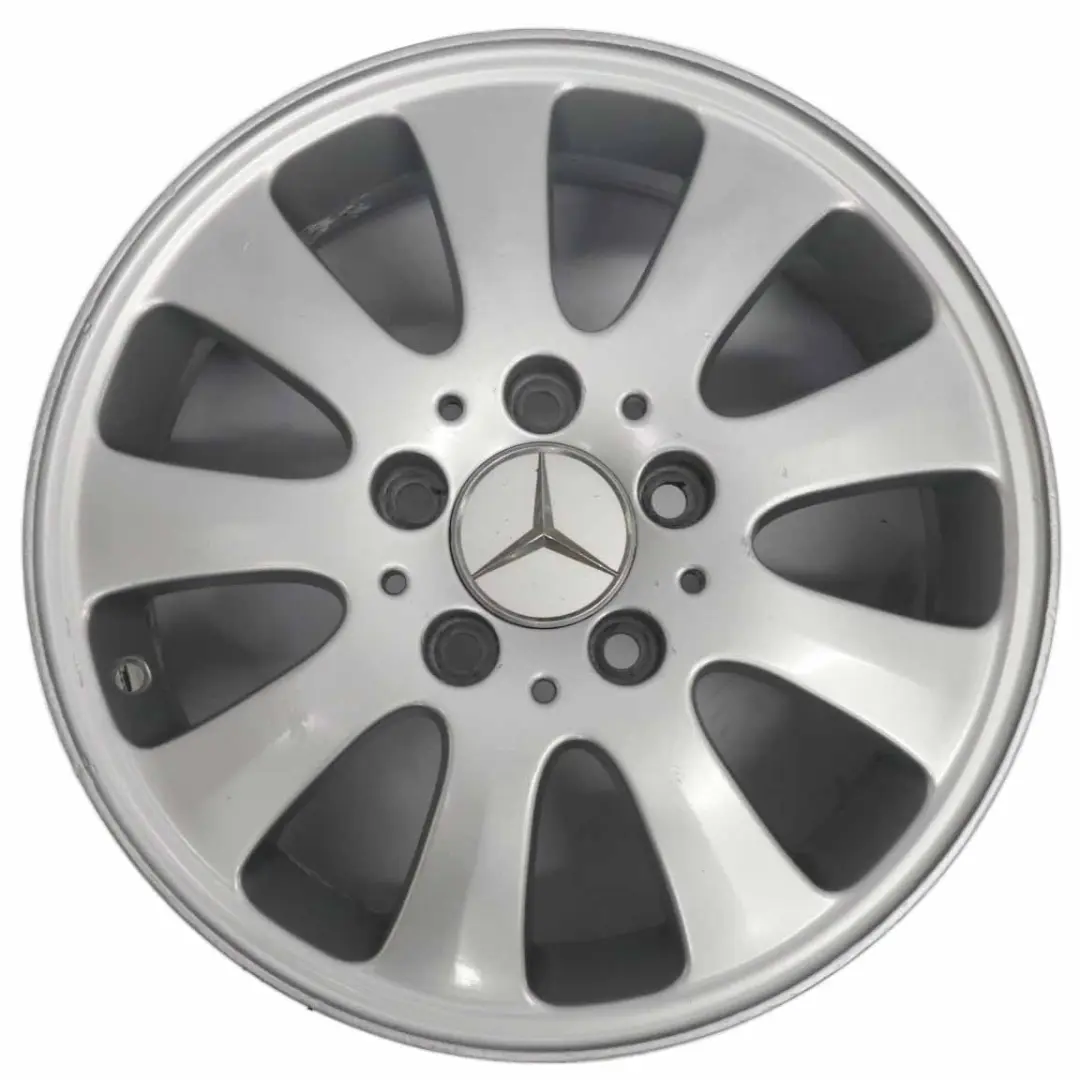 Alloy Wheel Rim 15" ET:44 6J to Mercedes W169 Silver with Part number A1694010002 Mercedes W169 Silver Alloy Wheel Rim 15" ET:44 6J - SKU A1694010002-3 - Part number A1694010002