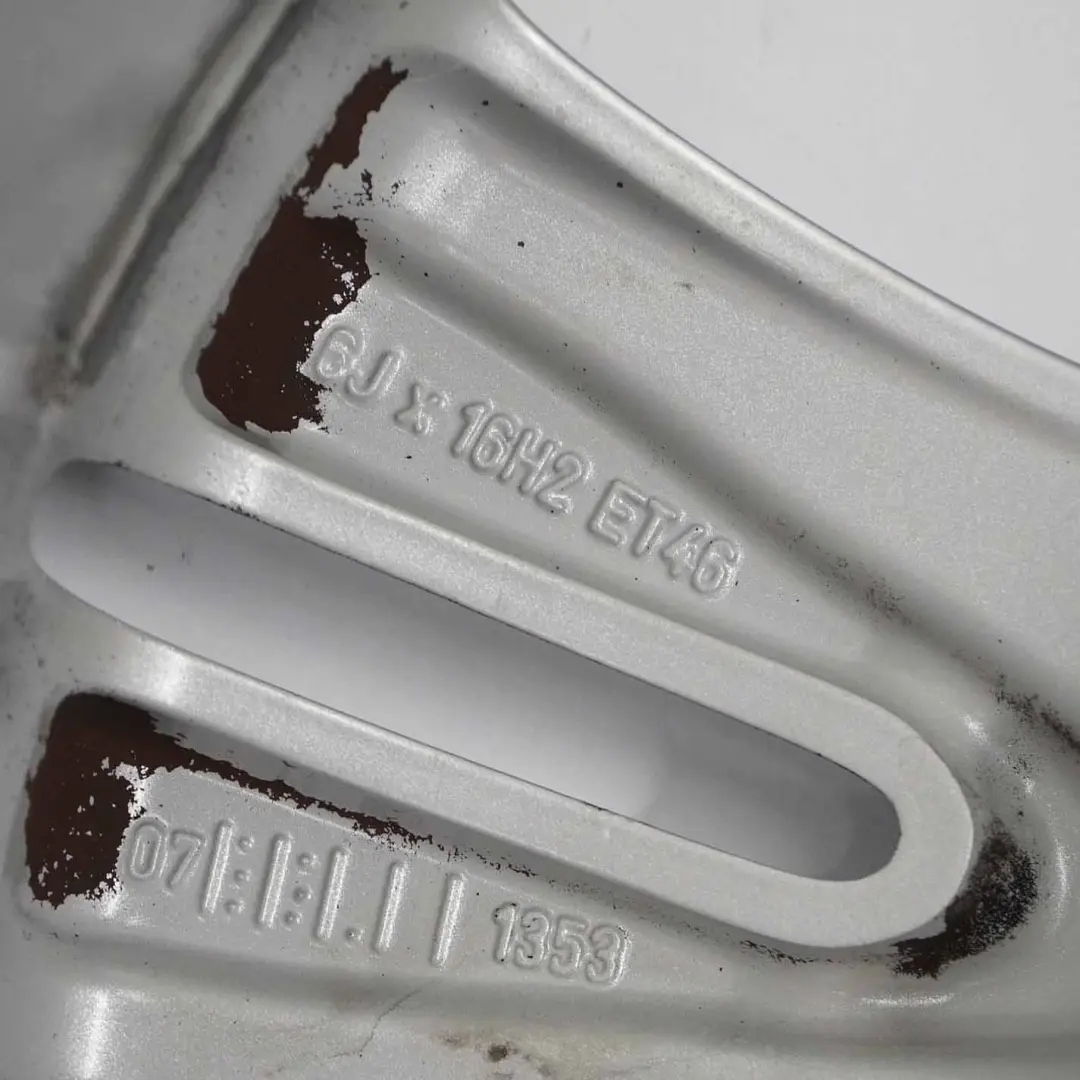 Alloy Wheel Rim 16" ET:46 6J to Mercedes W245 Silver with Part number A1694010202 Mercedes W245 Silver Alloy Wheel Rim 16" ET:46 6J - SKU A1694010202-1 - Part number A1694010202