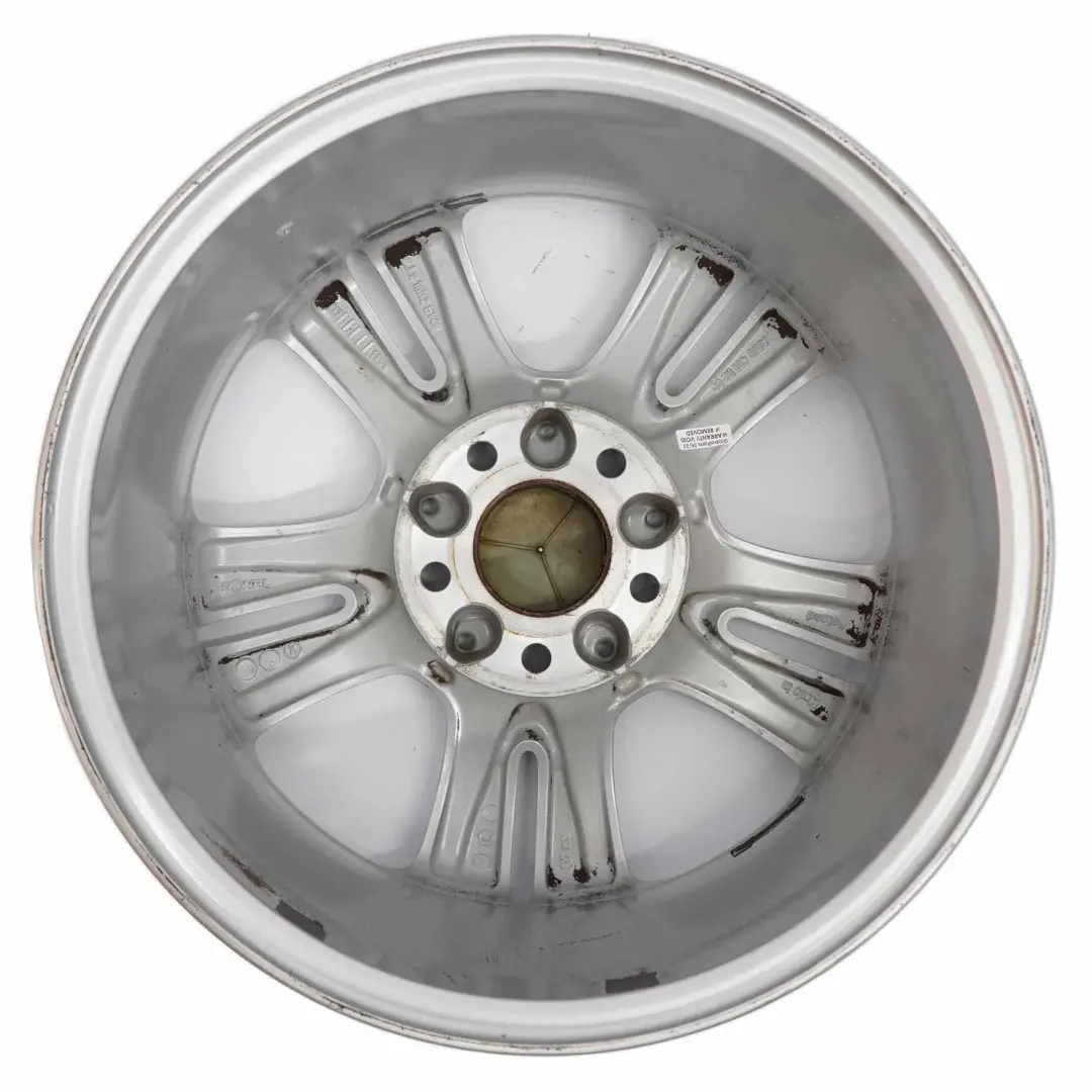 Alloy Wheel Rim 16" ET:46 6J to Mercedes W245 Silver with Part number A1694010202 Mercedes W245 Silver Alloy Wheel Rim 16" ET:46 6J - SKU A1694010202-1 - Part number A1694010202