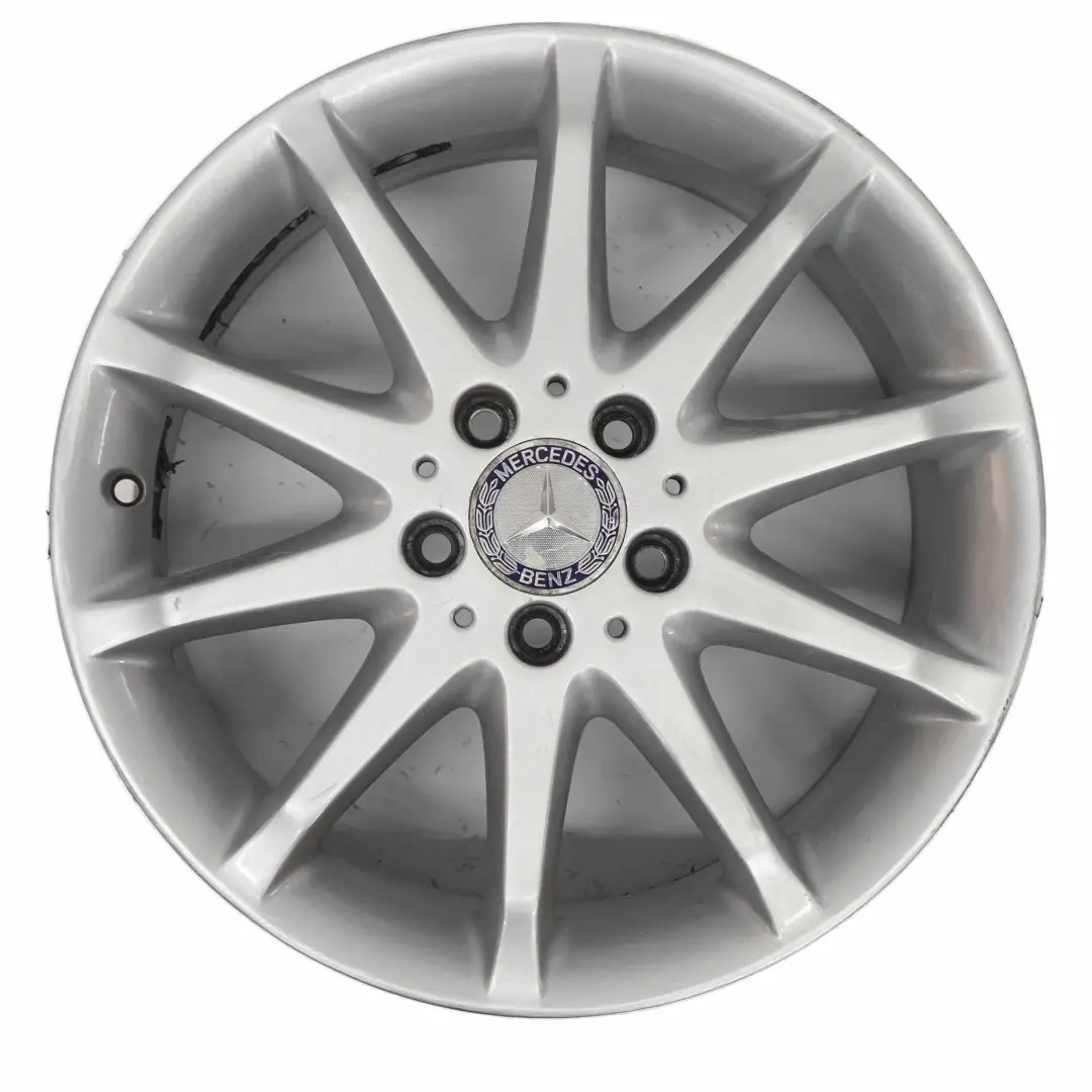 Alloy Wheel Rim 10-Spoke 17" ET:49 7J to Mercedes W245 Silver with Part number A1694010702 Mercedes W245 Silver Alloy Wheel Rim 10-Spoke 17" ET:49 7J - SKU A1694010702-4 - Part number A1694010702