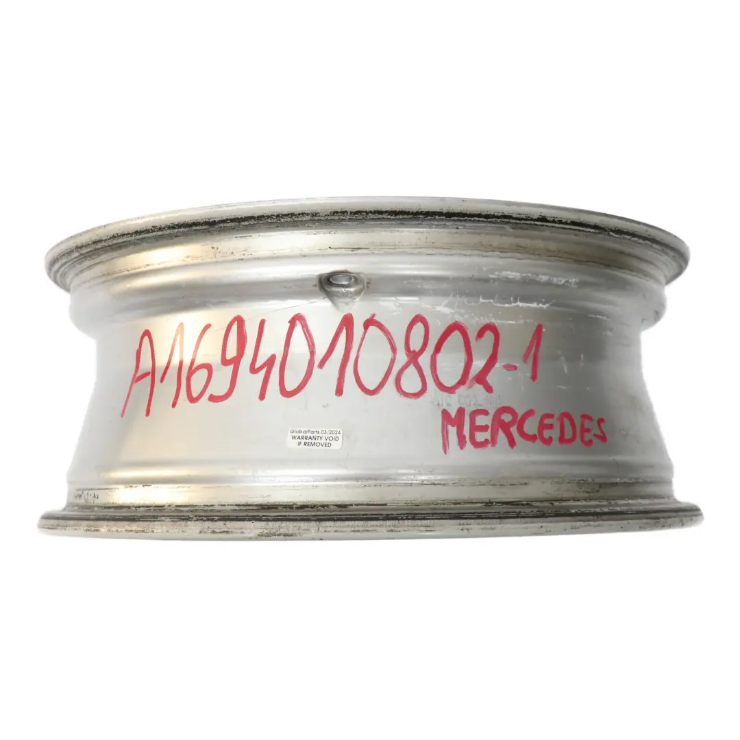 Llanta de aleación plateada Mercedes W169 16" 6J ET:46 para con número de pieza A1694010802 Llanta de aleación plateada Mercedes W169 16" 6J ET:46 - SKU A1694010802-1 - Número de pieza A1694010802