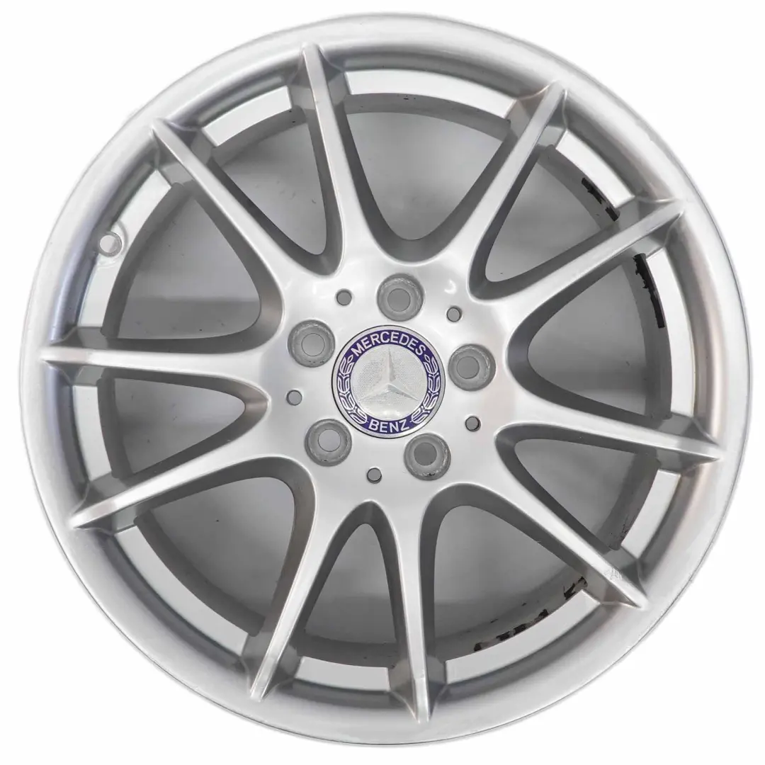 Rim Mercedes W169 W245 Silver Alloy 17" 7J ET:49 to Wheel with Part number A1694012602 Wheel Rim Mercedes W169 W245 Silver Alloy 17" 7J ET:49 - SKU A1694012602-4 - Part number A1694012602