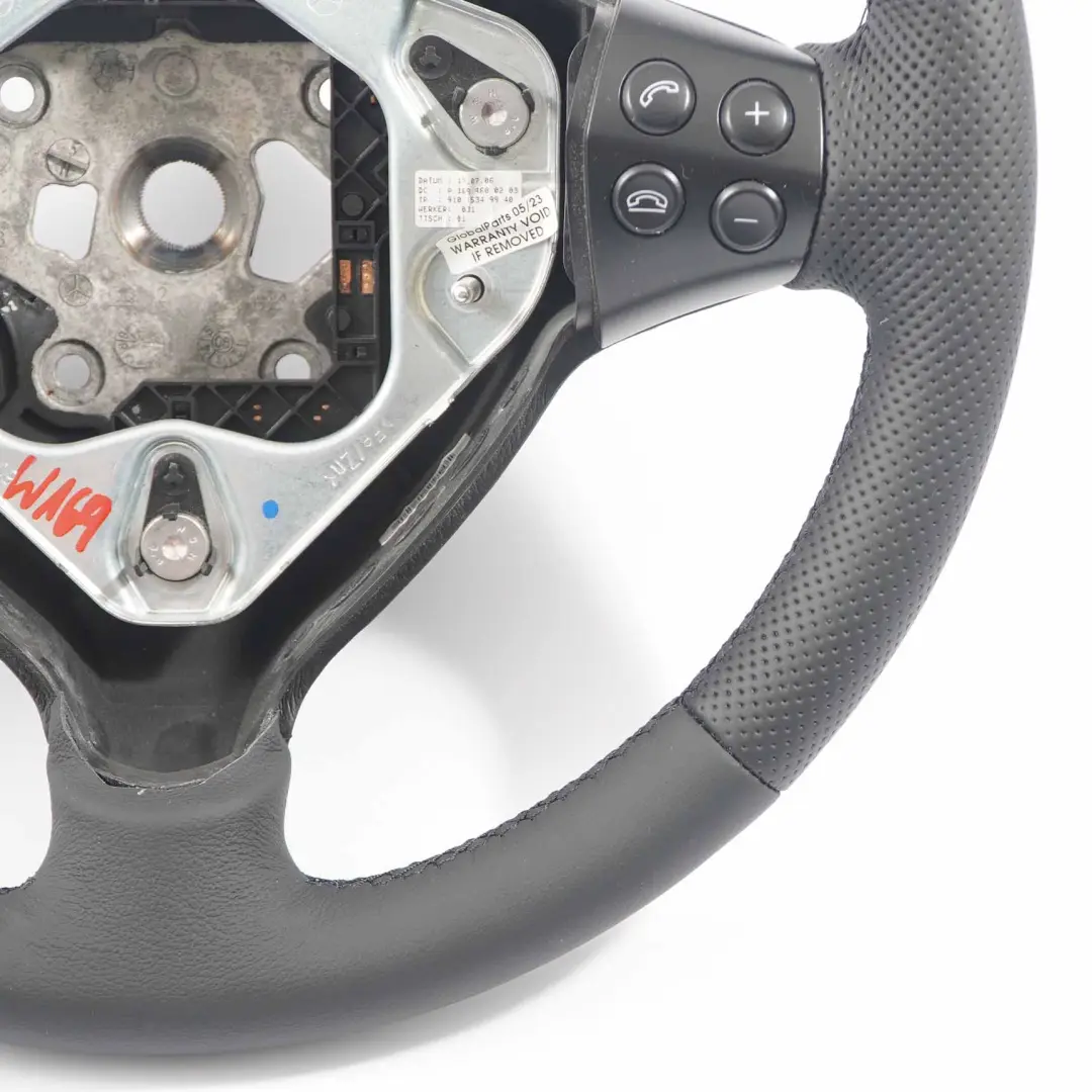Leather Steering Wheel with Black Threads to Mercedes W169 NEW with Part number A1694600203 Mercedes W169 NEW Leather Steering Wheel with Black Threads - SKU A1694600203-1 - Part number A1694600203
