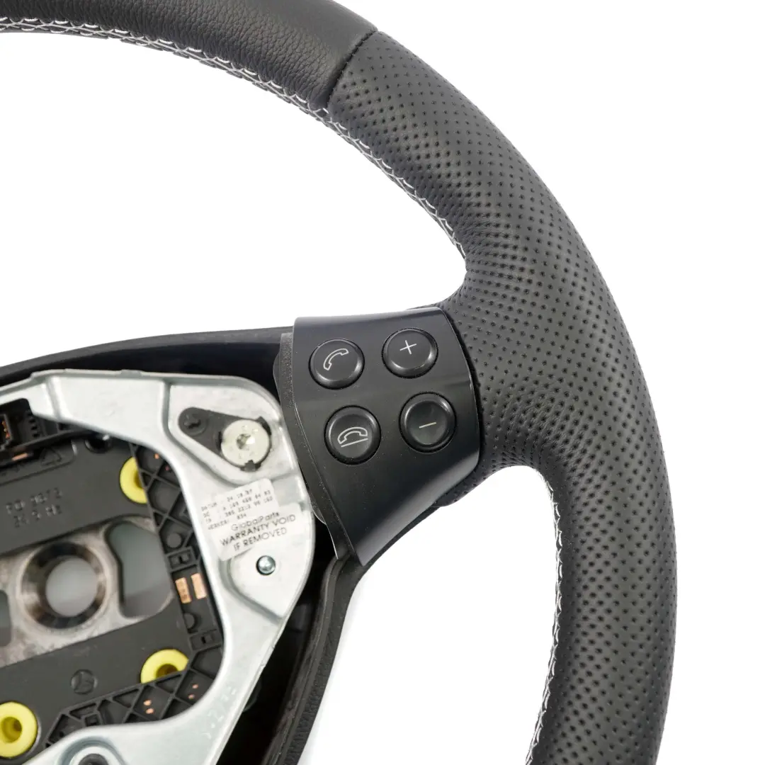 Mercedes-Benz A-Class W169 NEW Black Leather Steering Wheel with White Threads to with Part number A1694600403 Mercedes-Benz A-Class W169 NEW Black Leather Steering Wheel with White Threads - SKU A1694600403-3 - Part number A1694600403