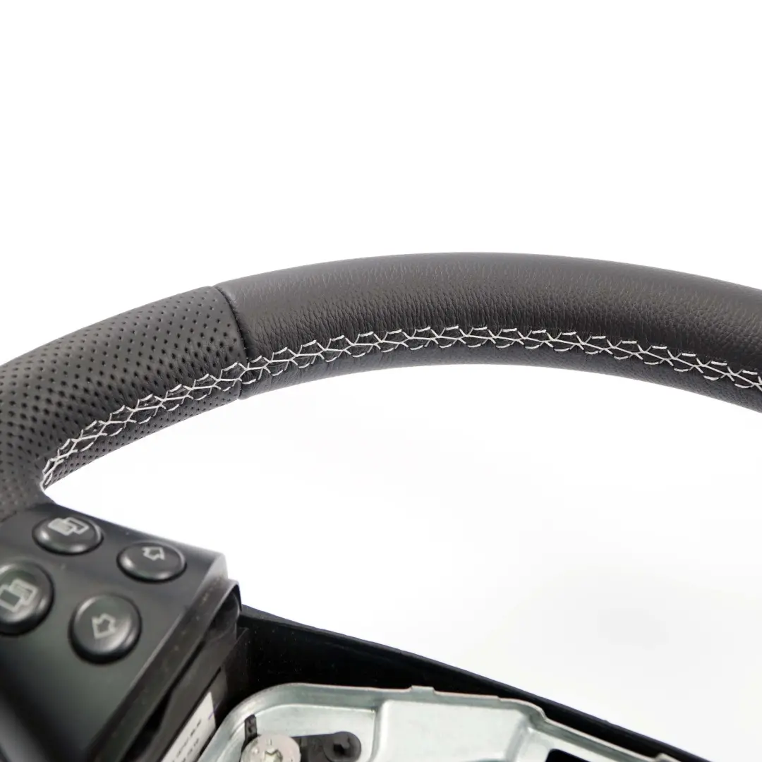 Mercedes-Benz A-Class W169 NEW Black Leather Steering Wheel with White Threads to with Part number A1694600403 Mercedes-Benz A-Class W169 NEW Black Leather Steering Wheel with White Threads - SKU A1694600403-3 - Part number A1694600403