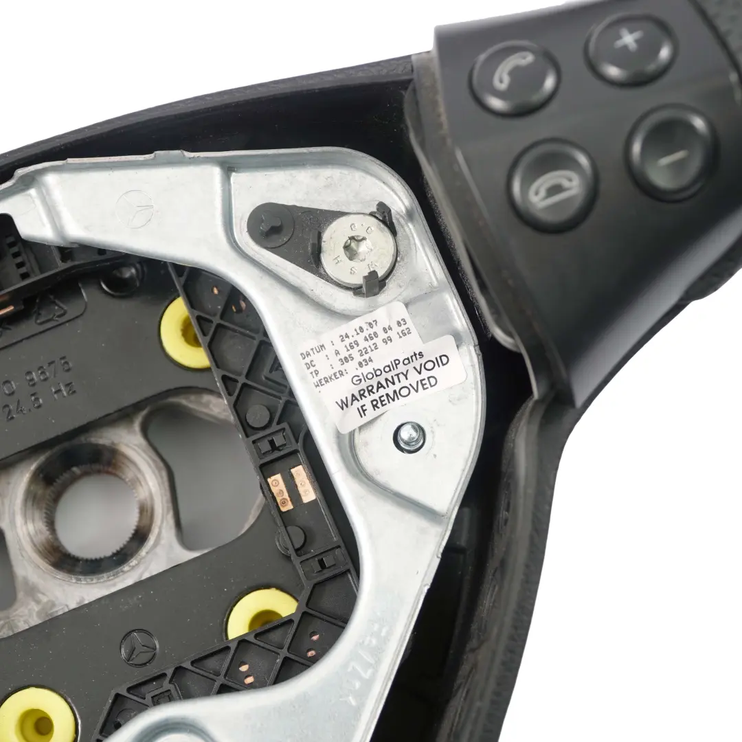 Mercedes-Benz A-Class W169 NEW Black Leather Steering Wheel with White Threads to with Part number A1694600403 Mercedes-Benz A-Class W169 NEW Black Leather Steering Wheel with White Threads - SKU A1694600403-3 - Part number A1694600403