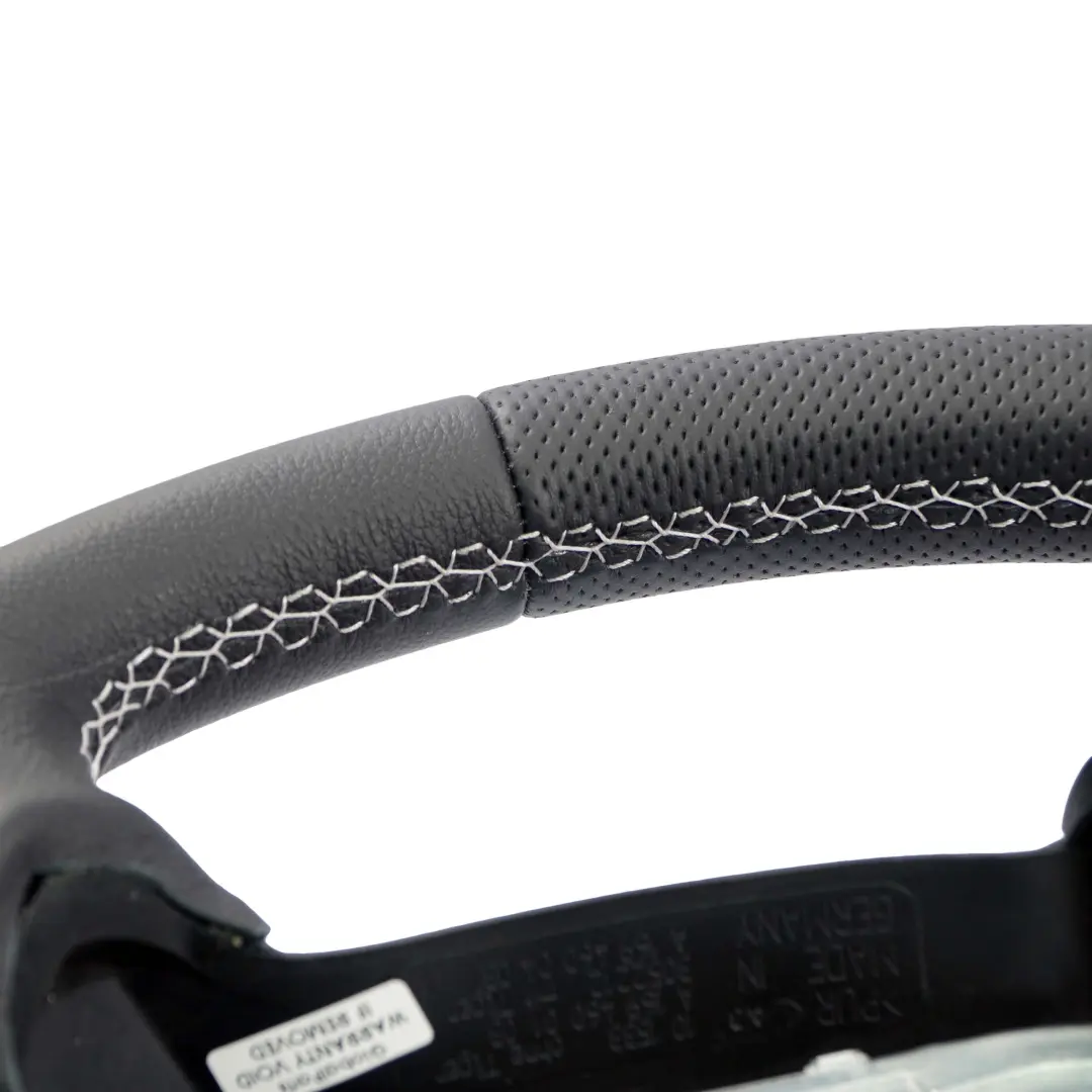 Mercedes-Benz A-Class W169 NEW Black Leather Steering Wheel with White Threads to with Part number A1694600403 Mercedes-Benz A-Class W169 NEW Black Leather Steering Wheel with White Threads - SKU A1694600403-3 - Part number A1694600403