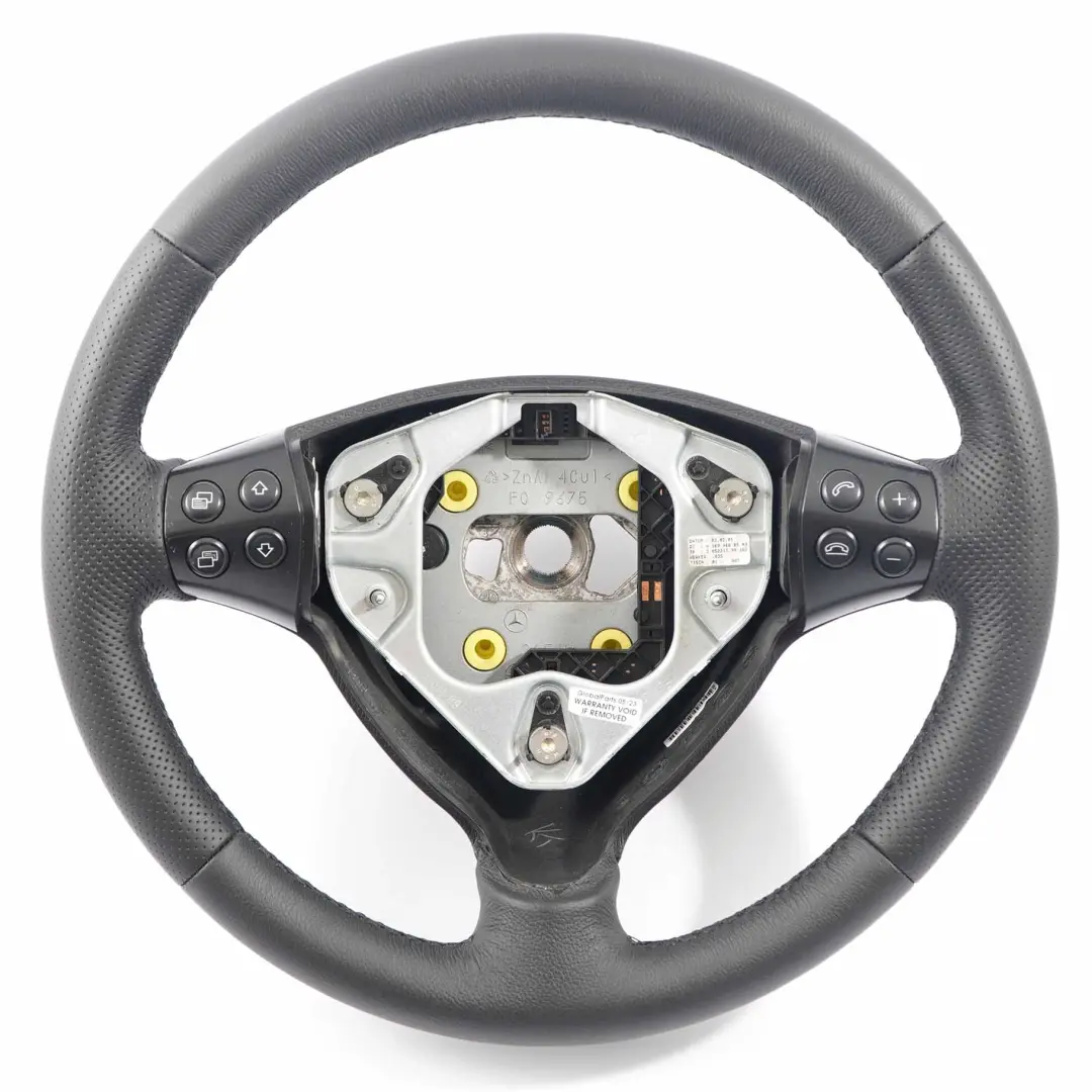 Mercedes W169 NOUVEAU Volant en cuir noir avec filets noirs - SKU A1694600503-2 - Numéro de pièce A1694600503