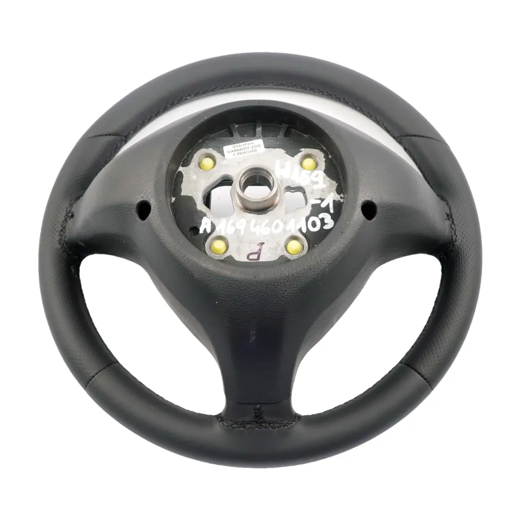 Mercedes-Benz Clase A NUEVO Cuero Negro con Hilos Negros para Volante W169 con número de pieza A1694601103 Volante W169 Mercedes-Benz Clase A NUEVO Cuero Negro con Hilos Negros - SKU A1694601103-1 - Número de pieza A1694601103