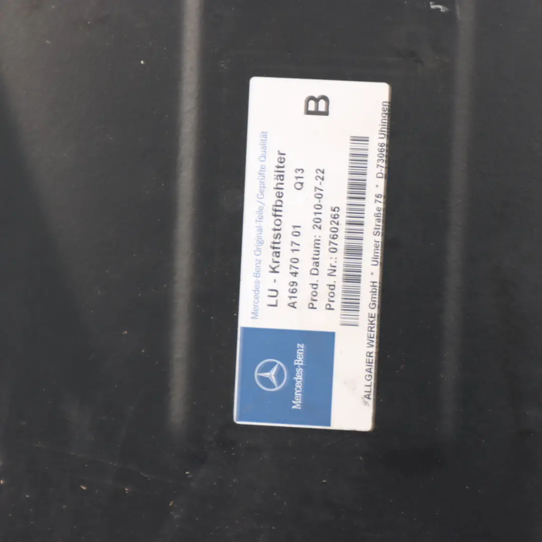Mercedes-Benz W169 W245 M266 Petrol 50L With Pump A1694701701 to Fuel Tank with Part number A1694701901 Fuel Tank Mercedes-Benz W169 W245 M266 Petrol 50L With Pump A1694701701 - SKU A1694701901-1 - Part number A1694701901
