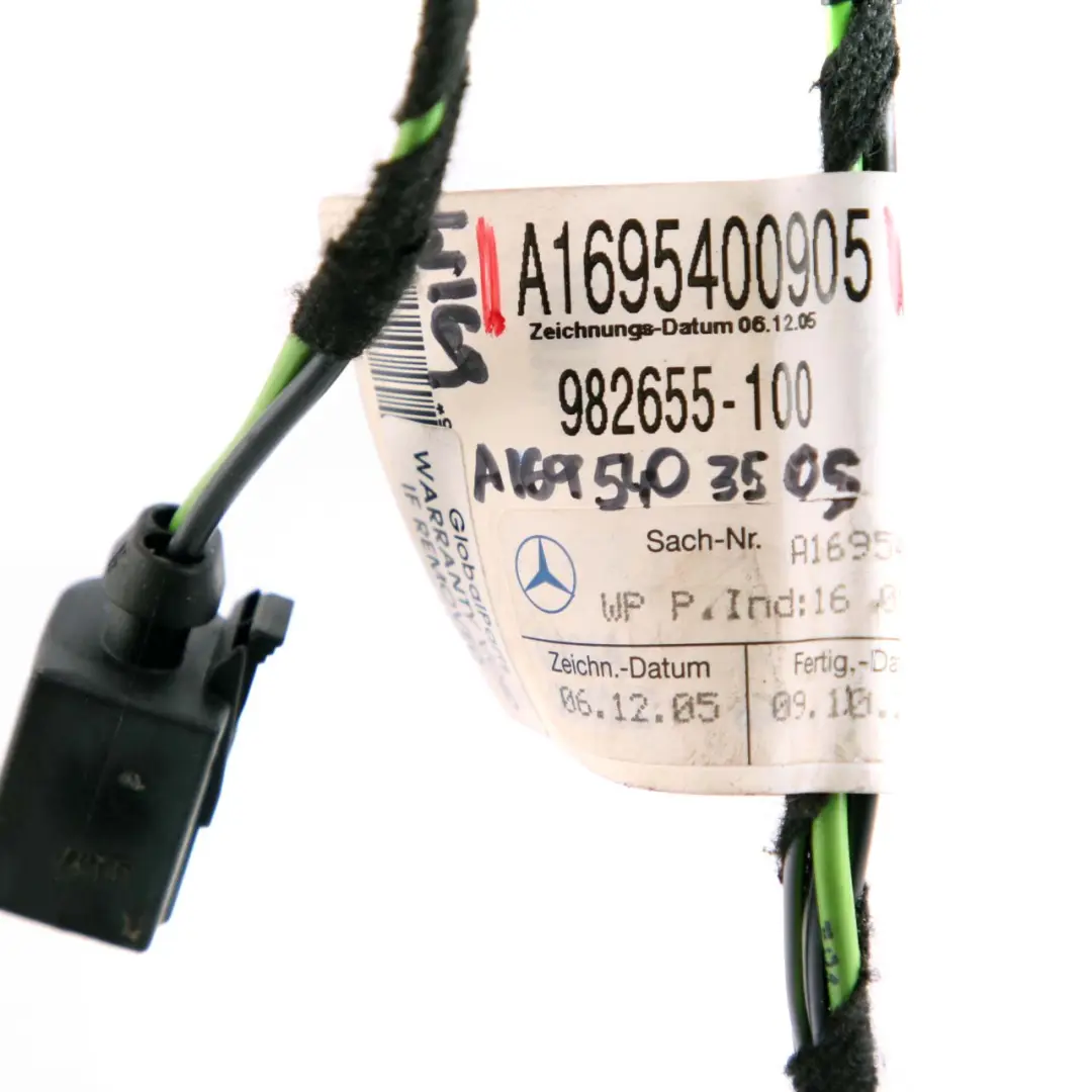Mercedes-Benz A-Class W169 Wiring Loom Cable Door Front Right O/S A1695400905 to with Part number A1695403505 Mercedes-Benz A-Class W169 Wiring Loom Cable Door Front Right O/S A1695400905 - SKU rhd-A1695403505 - Part number A1695403505