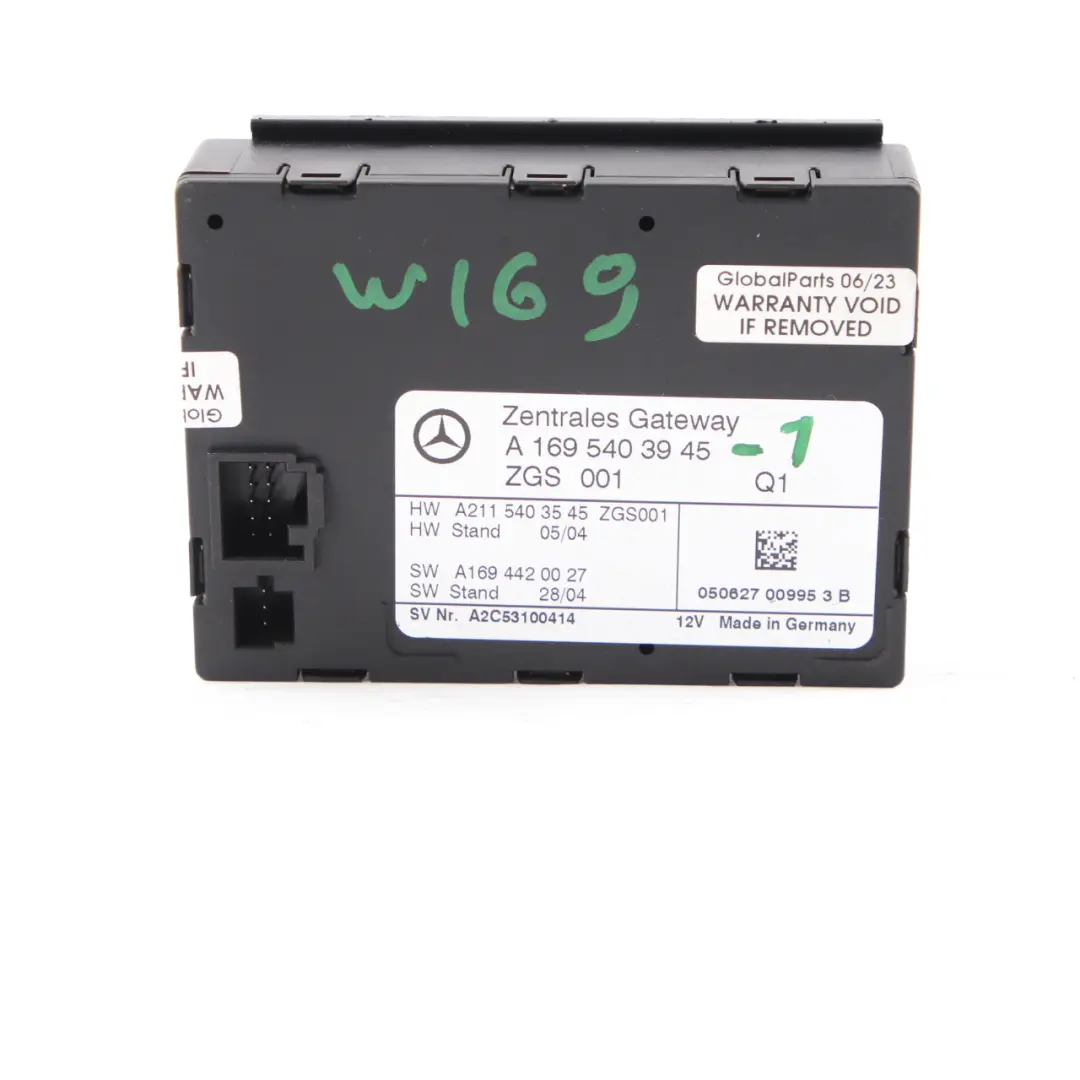 Mercedes W169 W245 Central Gateway Control Unit Module ECU - SKU A1695403945-1 - Part number A1695403945