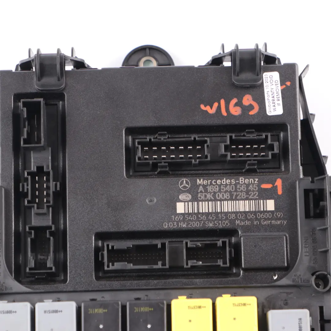 Mercedes W169 SAM Module Control Fuse Box Unit - SKU A1695405645-1 - Número de pieza A1695405645