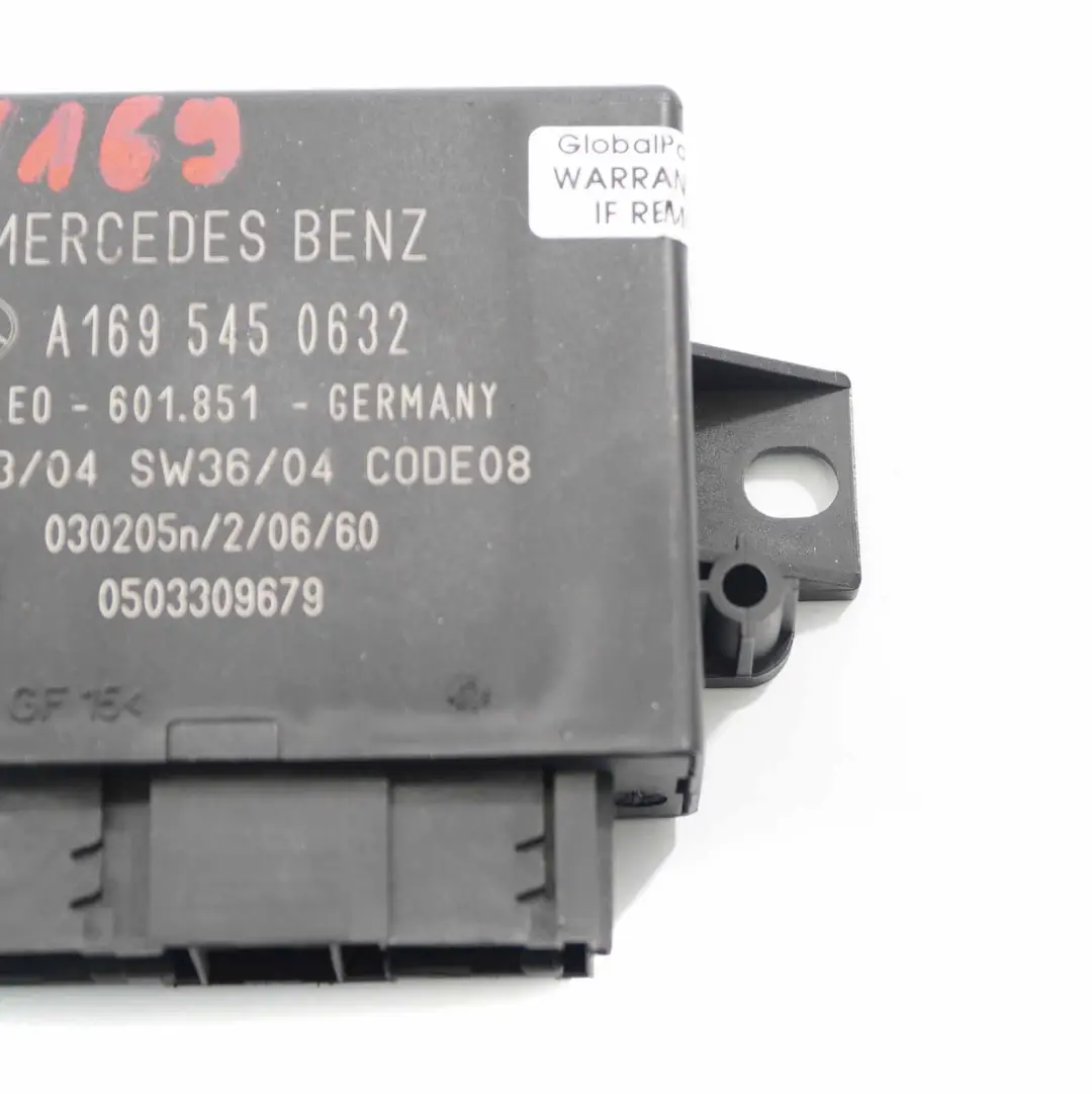 PDC Unidad Control Distancia Aparcamiento Módulo para Mercedes W169 con número de pieza A1695450632 Mercedes W169 PDC Unidad Control Distancia Aparcamiento Módulo - SKU A1695450632 - Número de pieza A1695450632