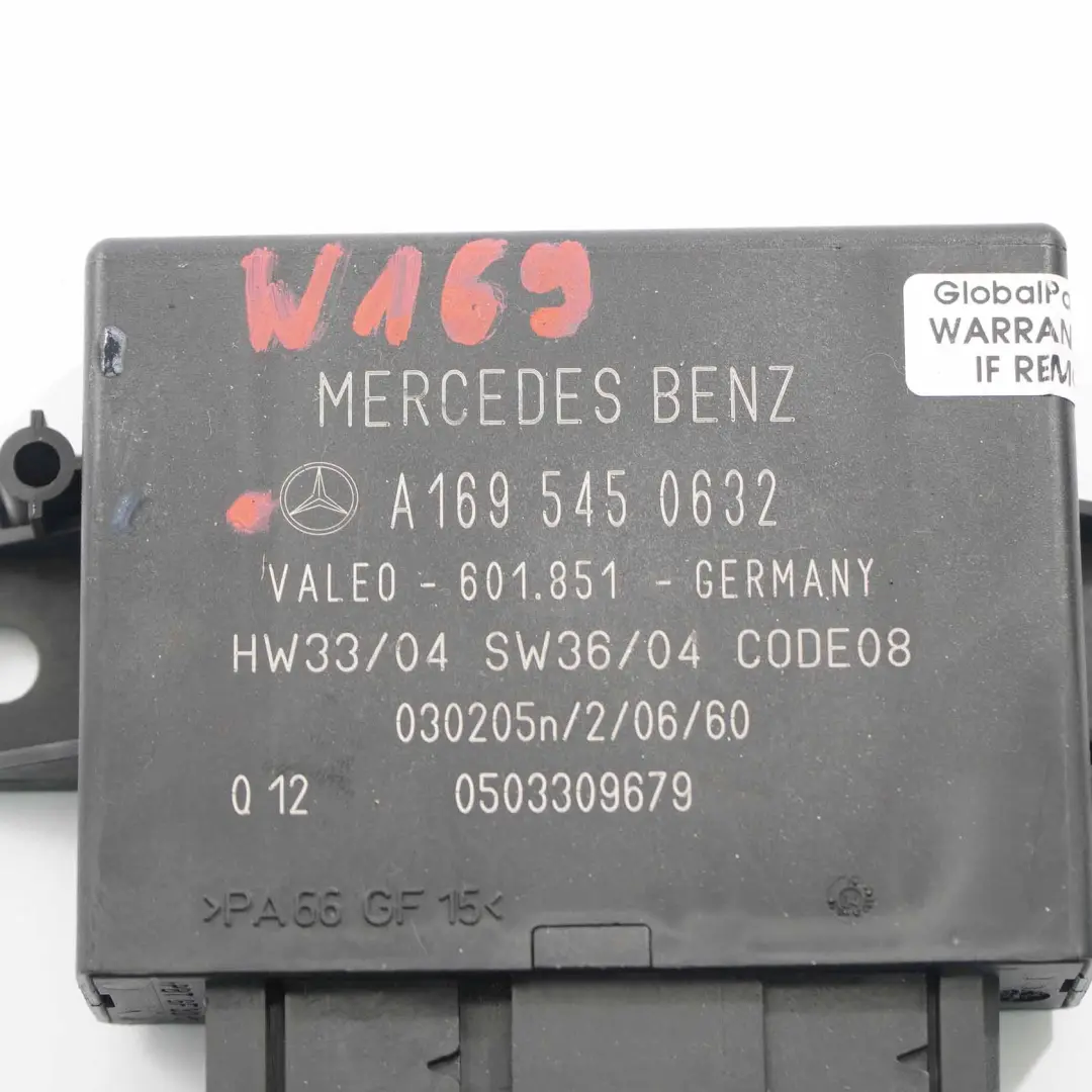 PDC Parking Distance Control Unit Module Rear to Mercedes W169 with Part number A1695450632 Mercedes W169 PDC Parking Distance Control Unit Module Rear - SKU A1695450632 - Part number A1695450632