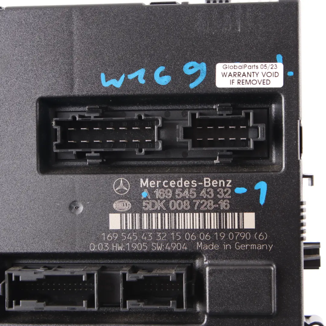SAM Control Module Fuse Box Unit to Mercedes W169 W245 with Part number A1695454332 Mercedes W169 W245 SAM Control Module Fuse Box Unit - SKU A1695454332-1 - Part number A1695454332