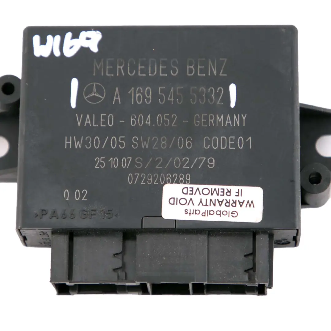 PDC Parking Sensor Distance Control Module Unit ECU to Mercedes W169 with Part number A1695455332 Mercedes W169 PDC Parking Sensor Distance Control Module Unit ECU - SKU A1695455332 - Part number A1695455332