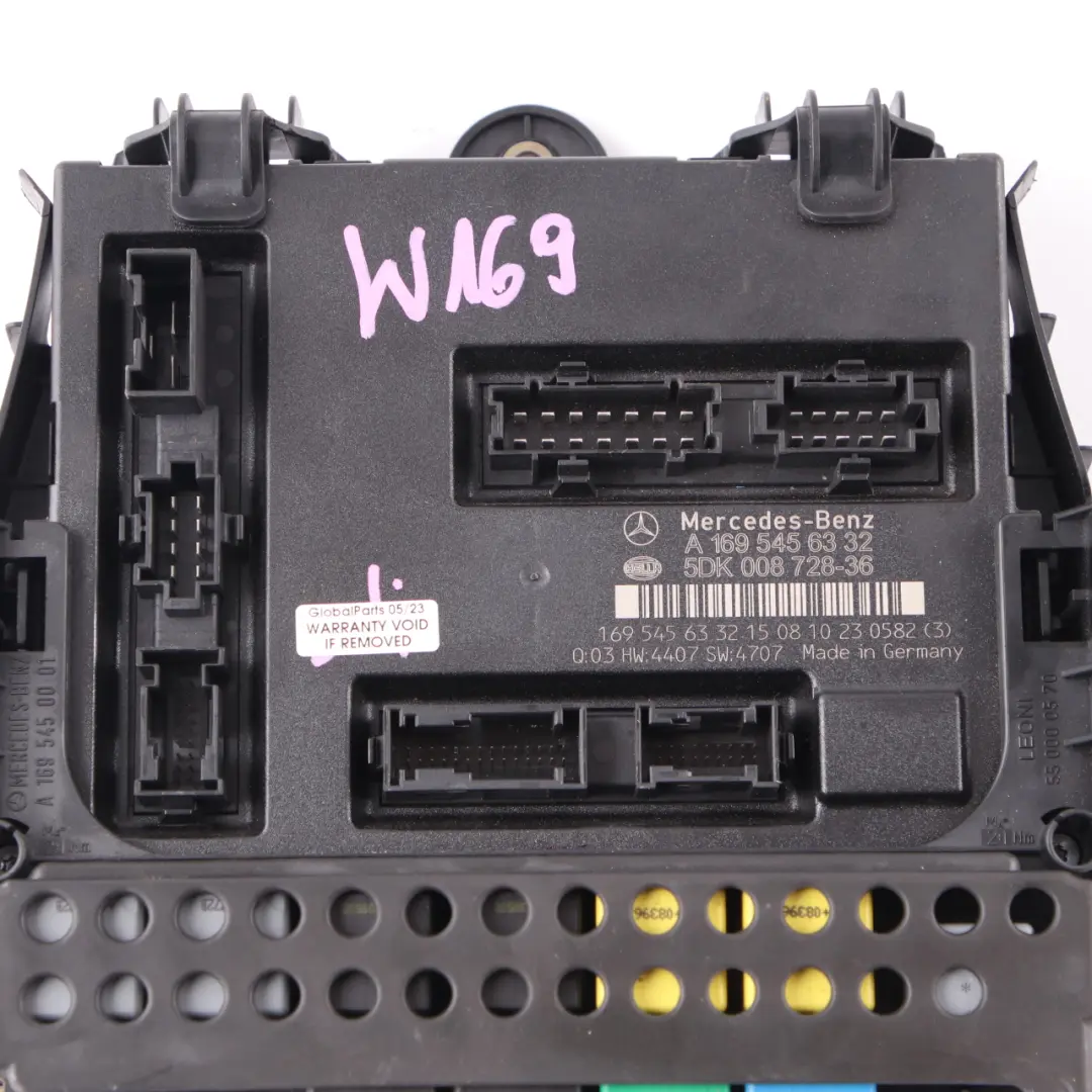 Unidad de control Mercedes W169 W245 SAM Módulo Relé Caja de fusibles para con número de pieza A1695456332 Unidad de control Mercedes W169 W245 SAM Módulo Relé Caja de fusibles - SKU A1695456332 - Número de pieza A1695456332