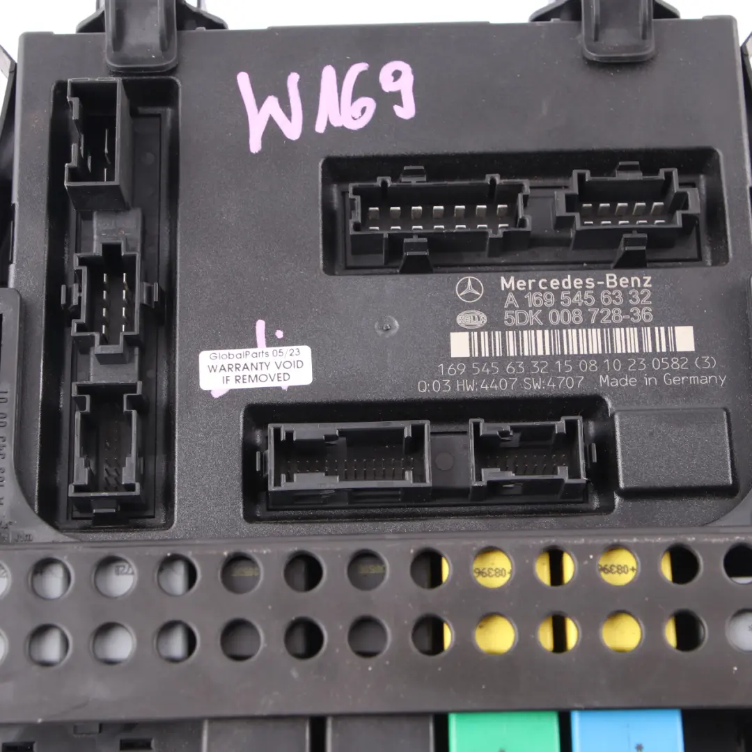 Control Unit Mercedes W169 W245 SAM Module Relay Fuse Box to with Part number A1695456332 Control Unit Mercedes W169 W245 SAM Module Relay Fuse Box - SKU A1695456332 - Part number A1695456332