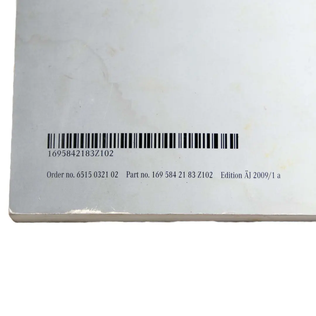 Service Booklet Book Set Pouch Case Wallet to Mercedes A-Class W169 with Part number A1695842183 Mercedes A-Class W169 Service Booklet Book Set Pouch Case Wallet - SKU A1695842183 - Part number A1695842183