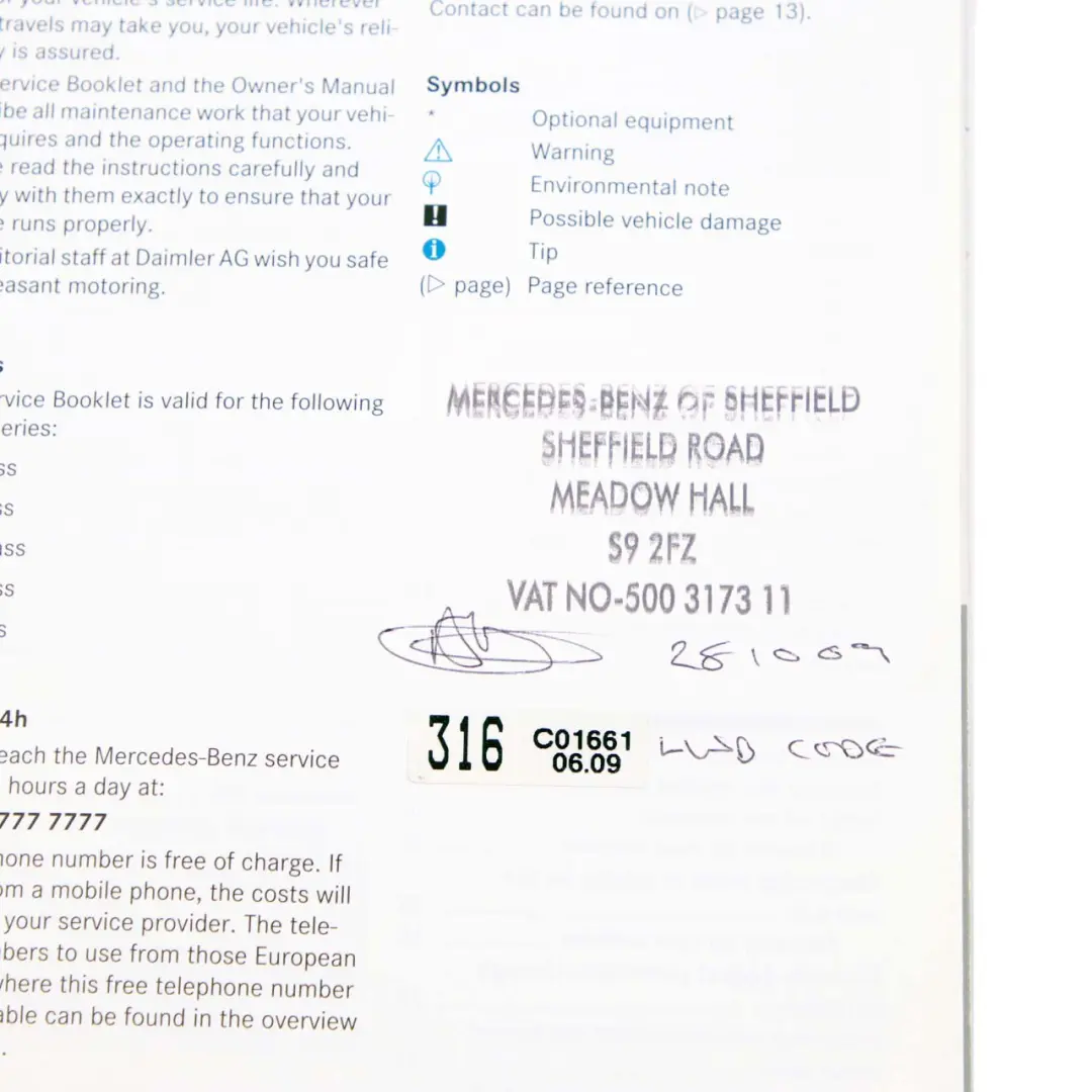 Service Booklet Book Set Pouch Case Wallet to Mercedes A-Class W169 with Part number A1695842183 Mercedes A-Class W169 Service Booklet Book Set Pouch Case Wallet - SKU A1695842183 - Part number A1695842183