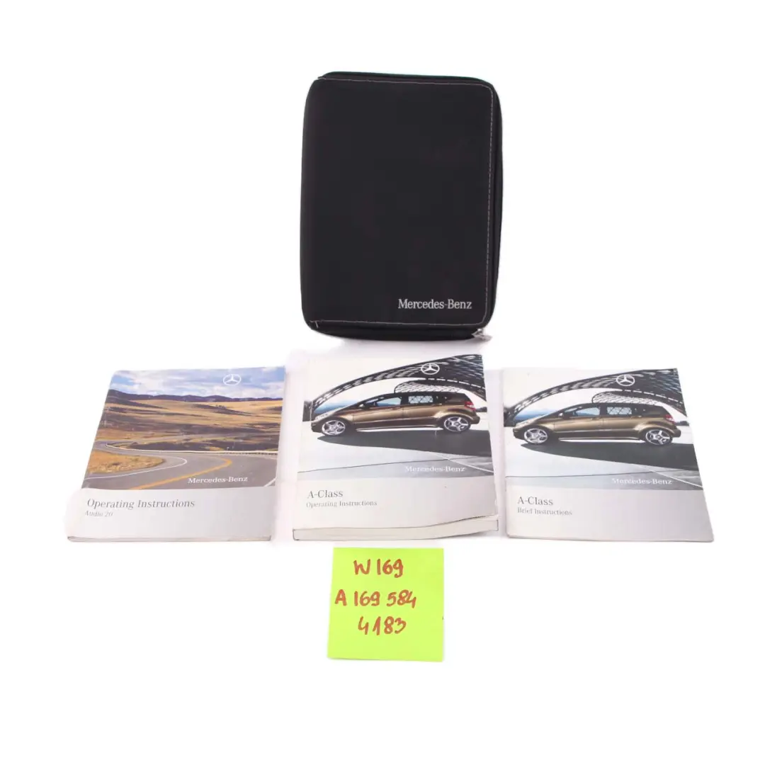 Service Booklet Book Set Pouch Case Wallet to Mercedes A-Class W169 with Part number A1695844183 Mercedes A-Class W169 Service Booklet Book Set Pouch Case Wallet - SKU A1695844183 - Part number A1695844183