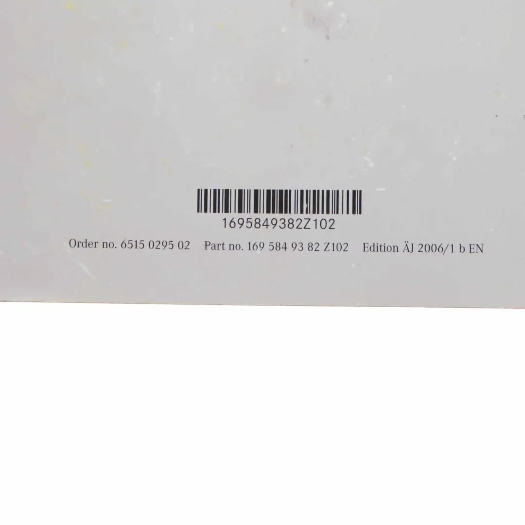 Owner's Manual Instruction Service Book Booklet Case to Mercedes W169 with Part number A1695849382 Mercedes W169 Owner's Manual Instruction Service Book Booklet Case - SKU A1695849382 - Part number A1695849382