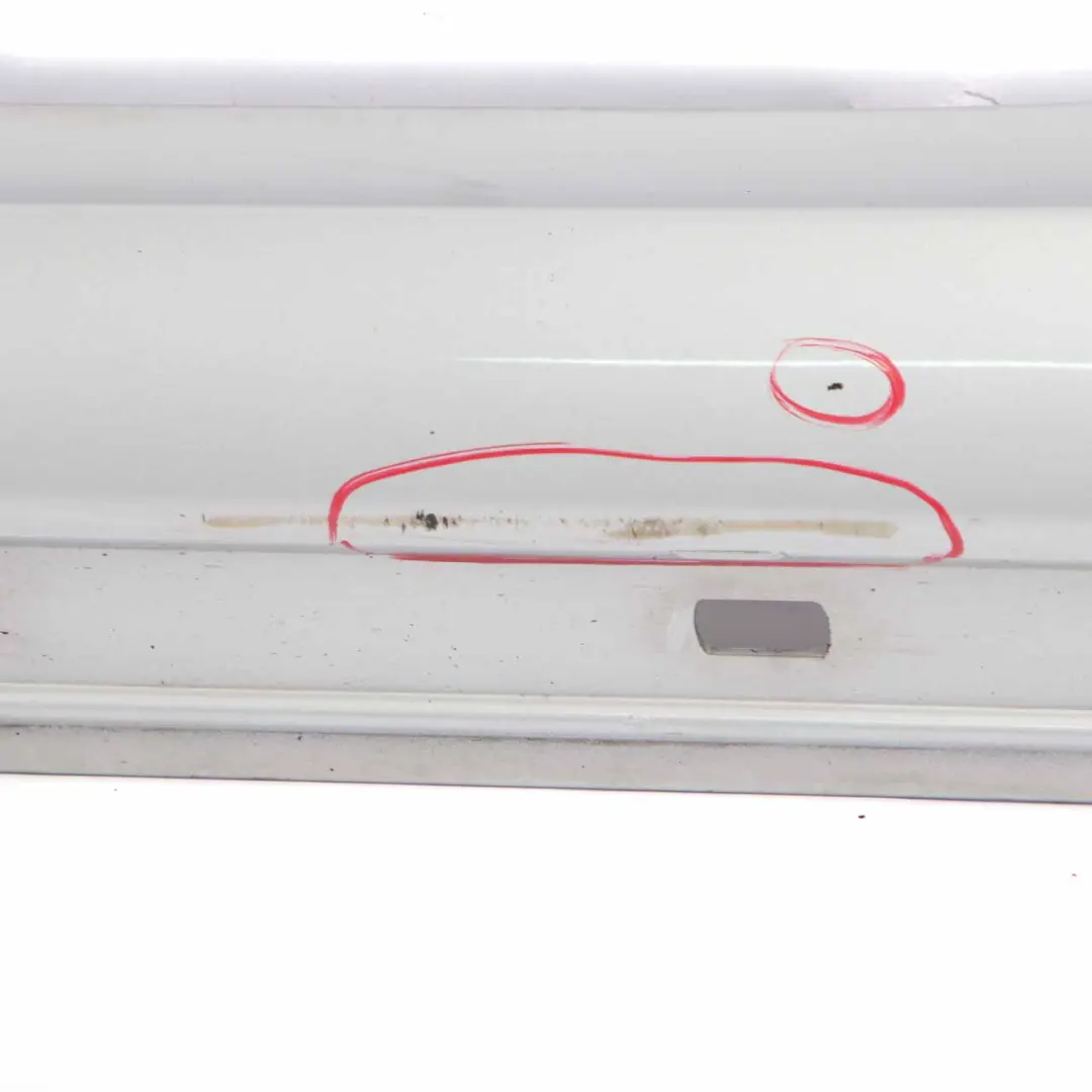 Side Skirt Door Sill Cover Left N/S Polar Silver - 761 to Mercedes W169 Coupe with Part number A1696111108 Mercedes W169 Coupe Side Skirt Door Sill Cover Left N/S Polar Silver - 761 - SKU A1696111108-PLS - Part number A1696111108