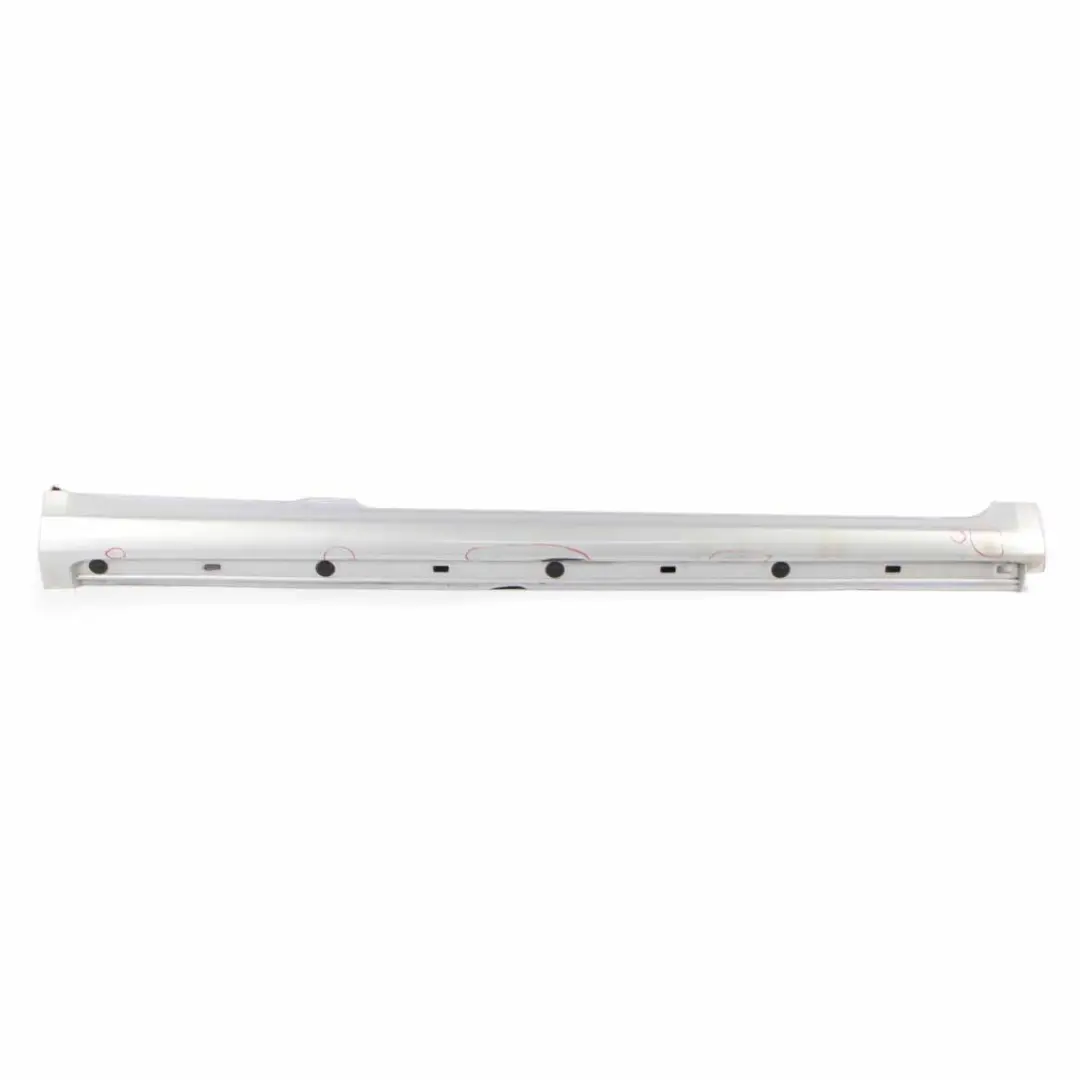 Side Skirt Door Sill Cover Right O/S Polar Silver - 761 to Mercedes W169 Coupe with Part number A1696111208 Mercedes W169 Coupe Side Skirt Door Sill Cover Right O/S Polar Silver - 761 - SKU A1696111208-PLS - Part number A1696111208