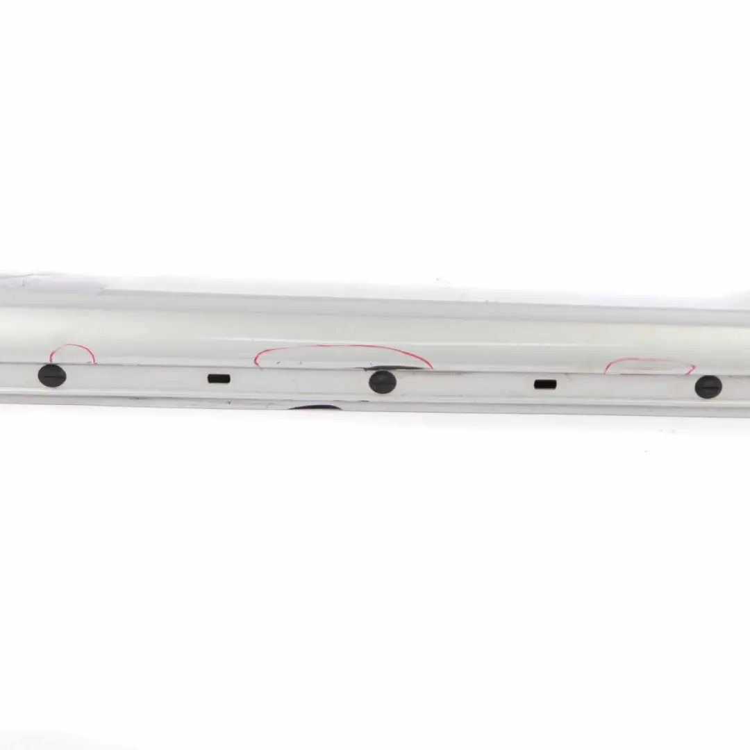 Side Skirt Door Sill Cover Right O/S Polar Silver - 761 to Mercedes W169 Coupe with Part number A1696111208 Mercedes W169 Coupe Side Skirt Door Sill Cover Right O/S Polar Silver - 761 - SKU A1696111208-PLS - Part number A1696111208