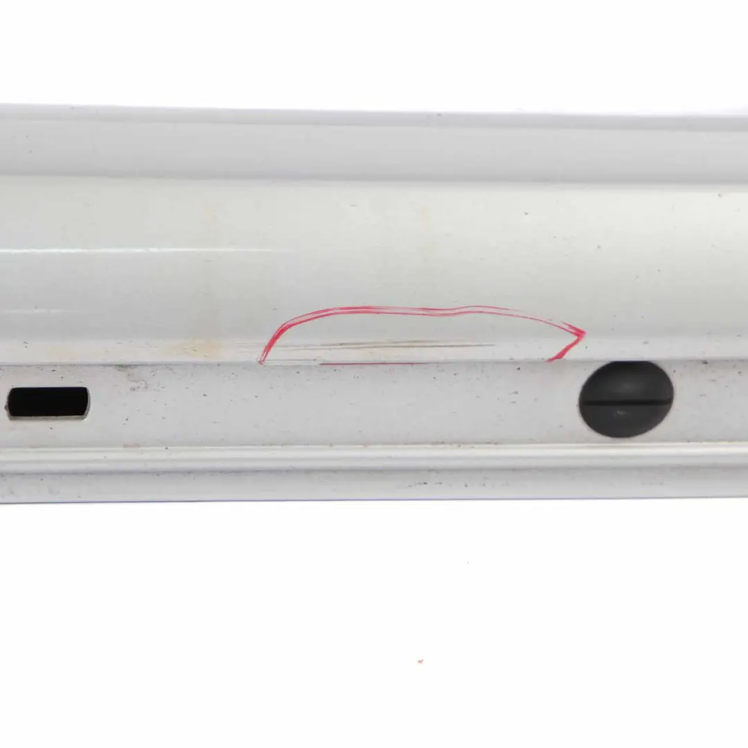 Side Skirt Door Sill Cover Right O/S Polar Silver - 761 to Mercedes W169 Coupe with Part number A1696111208 Mercedes W169 Coupe Side Skirt Door Sill Cover Right O/S Polar Silver - 761 - SKU A1696111208-PLS - Part number A1696111208