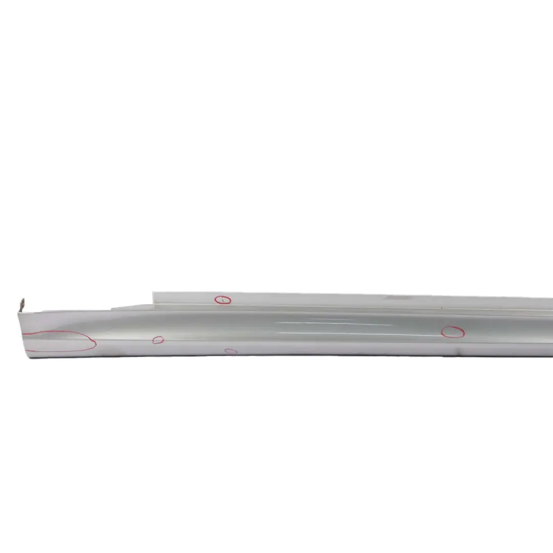 Door Sill Side Cover Skirt Right O/S Polar Silver Metallic - 761 to Mercedes W245 with Part number A1696111608 Mercedes W245 Door Sill Side Cover Skirt Right O/S Polar Silver Metallic - 761 - SKU A1696111608-PS - Part number A1696111608