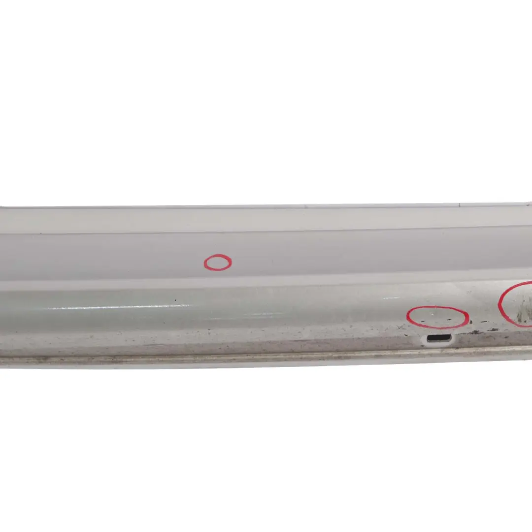 Door Sill Side Cover Skirt Right O/S Polar Silver Metallic - 761 to Mercedes W245 with Part number A1696111608 Mercedes W245 Door Sill Side Cover Skirt Right O/S Polar Silver Metallic - 761 - SKU A1696111608-PS - Part number A1696111608