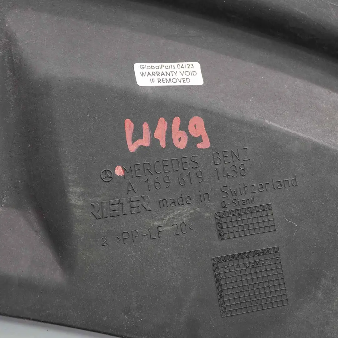Mercedes W169 Spare Wheel Holder Bracket Panel Carrier Cover Trim - SKU A1696191438 - Part number A1696191438