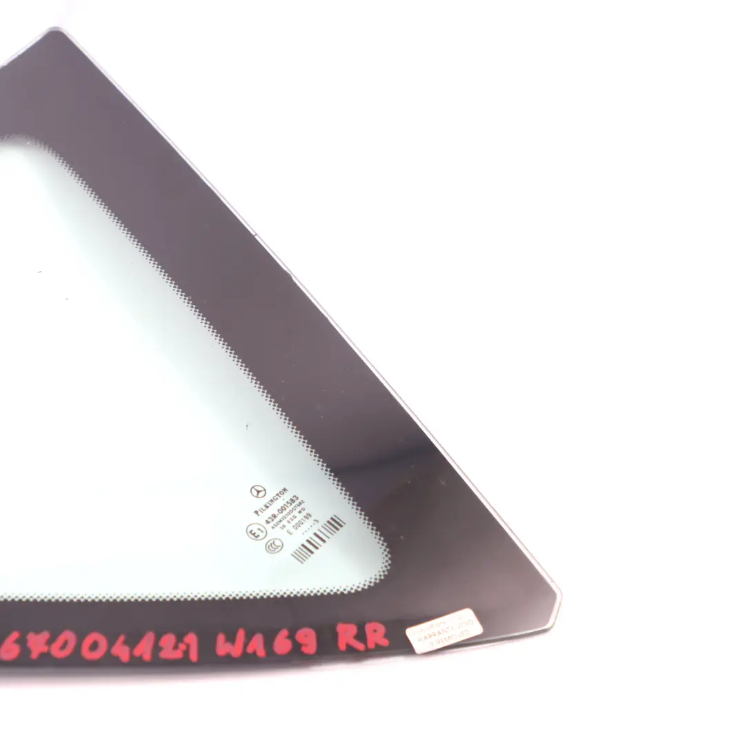 Mercedes W169 Rear Window Glass Quarter Fixed Glazing Right O/S AS2 - SKU A1696700412-1 - Part number A1696700412