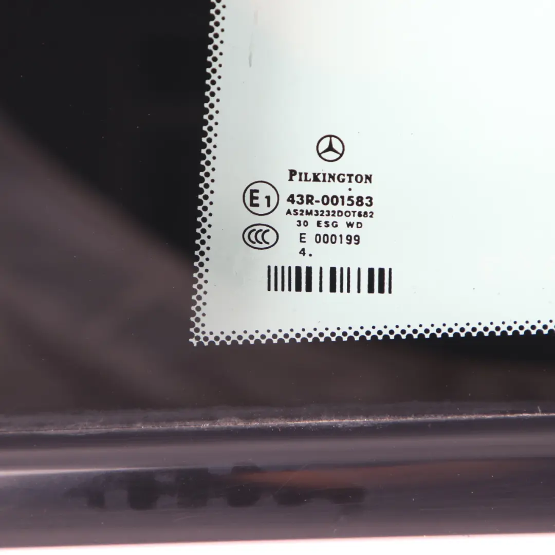 Seiten Fenster Hinten Links Glas AS2 für Mercedes W169 Coupe mit Teilenummer A1696700712 Mercedes W169 Coupe Seiten Fenster Hinten Links Glas AS2 - SKU A1696700712 - Teilenummer A1696700712