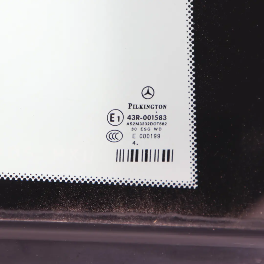 Quarter Side Window Rear Right O/S Glass AS2 to Mercedes W169 Coupe with Part number A1696700812 Mercedes W169 Coupe Quarter Side Window Rear Right O/S Glass AS2 - SKU A1696700812 - Part number A1696700812