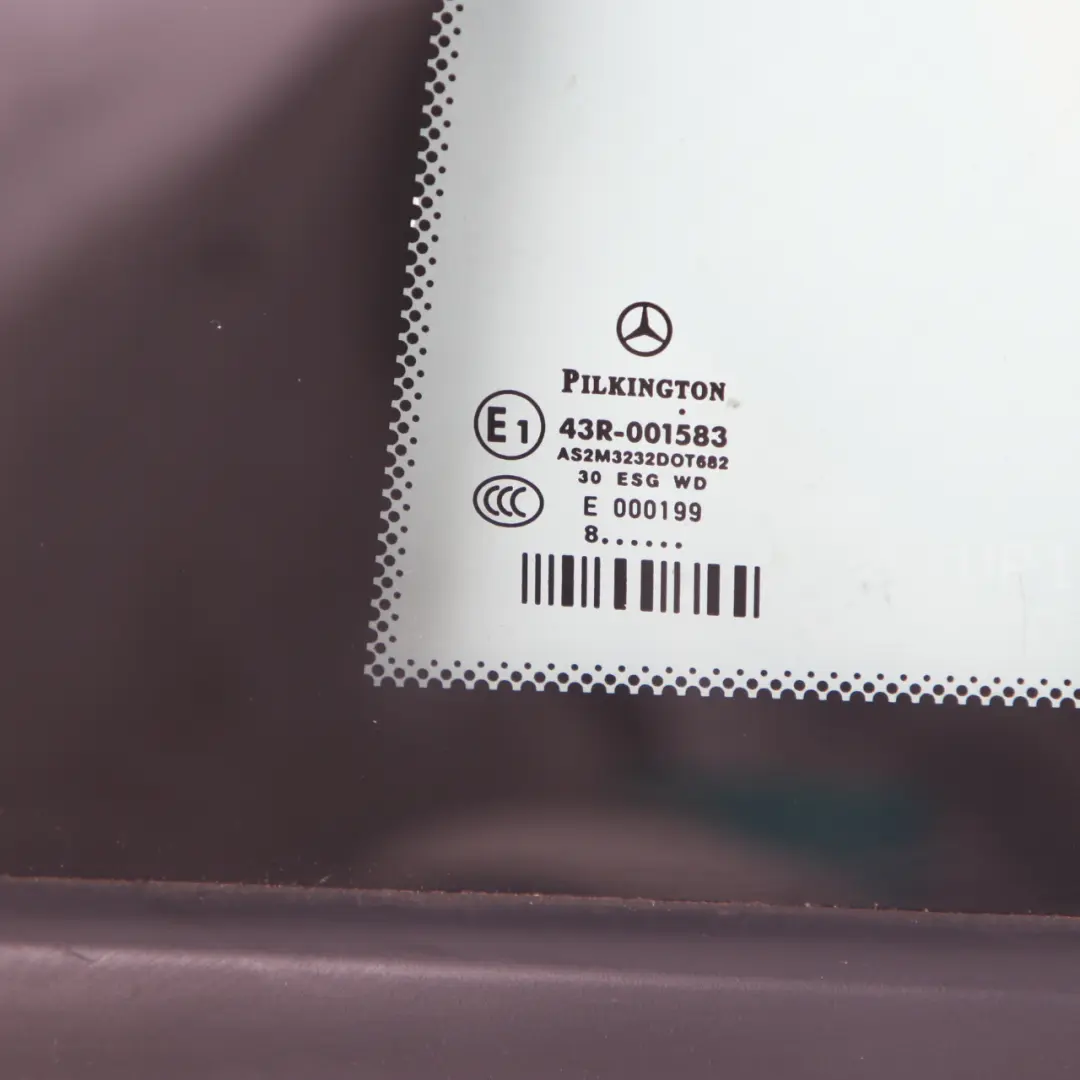 Quarter Side Window Rear Left N/S Glass AS2 to Mercedes W169 Coupe with Part number A1696702712 Mercedes W169 Coupe Quarter Side Window Rear Left N/S Glass AS2 - SKU A1696702712 - Part number A1696702712