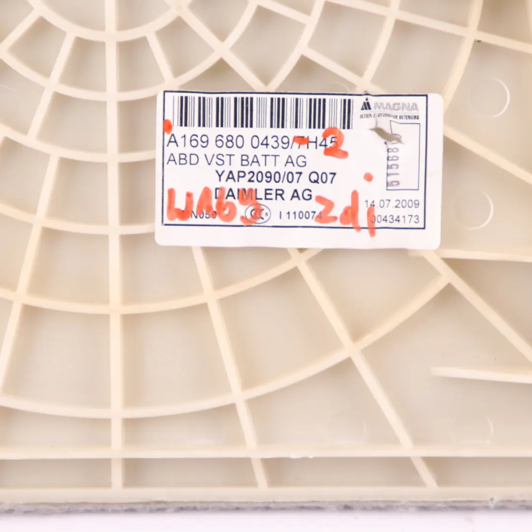 Mercedes W169 W245 Battery Cover Floor Trim Lid Grey - SKU A1696800439-2 - Part number A1696800439