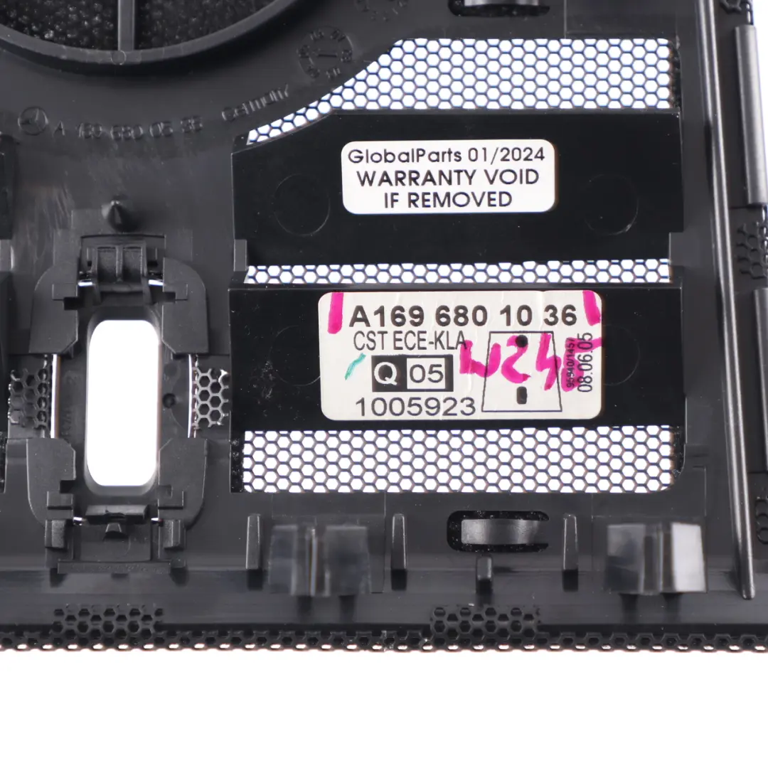 Dashboard Speaker Central Cover Trim Grille Front to Mercedes W245 with Part number A1696801036 Mercedes W245 Dashboard Speaker Central Cover Trim Grille Front - SKU A1696801036 - Part number A1696801036