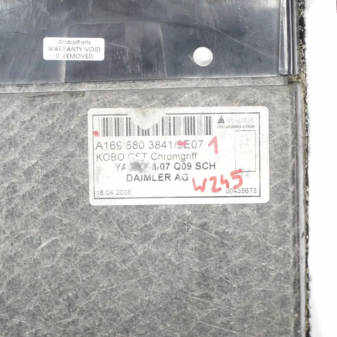 Boot Trunk Floor Loading Carpet Covering Trunk Black to Mercedes W245 with Part number A1696803841 Mercedes W245 Boot Trunk Floor Loading Carpet Covering Trunk Black - SKU A1696803841-1 - Part number A1696803841
