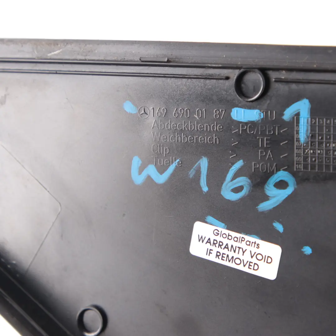 Mercedes W169 Wing Trim Top Cover Left N/S Black - SKU A1696900187-1 - Part number A1696900187