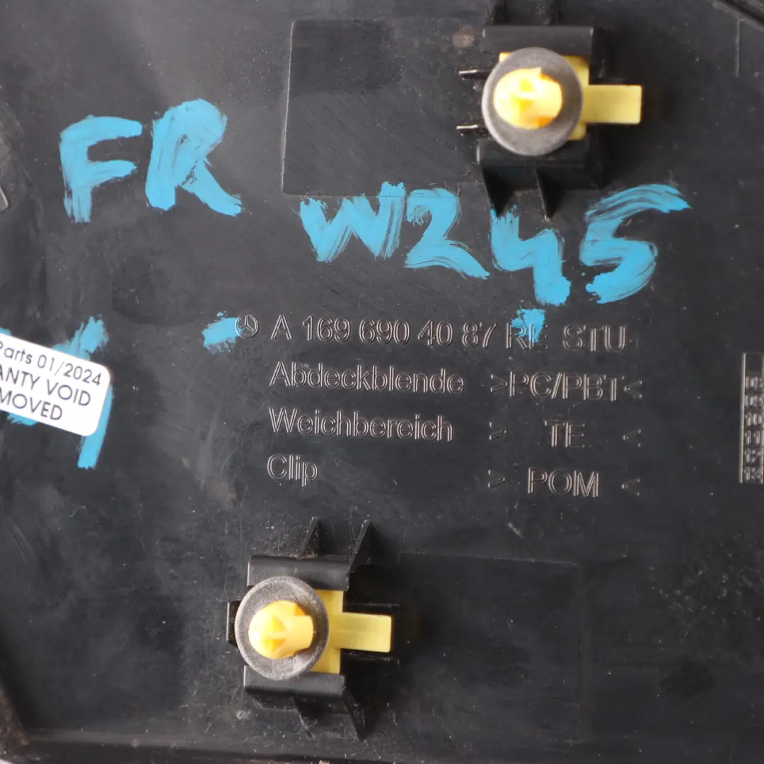 Mercedes W245 vorne rechts Außenspiegel Dreieck Abdeckung Panel Trim - SKU A1696904087 - Teilenummer A1696904087