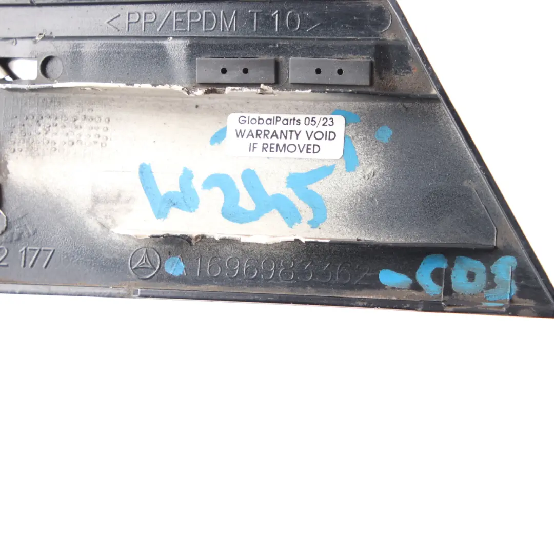 Protective Strip Left N/S Rear Fender Kosmos Black A1696983362 to Mercedes B W245 with Part number A1696904162 Mercedes B W245 Protective Strip Left N/S Rear Fender Kosmos Black A1696983362 - SKU A1696904162-KB - Part number A1696904162